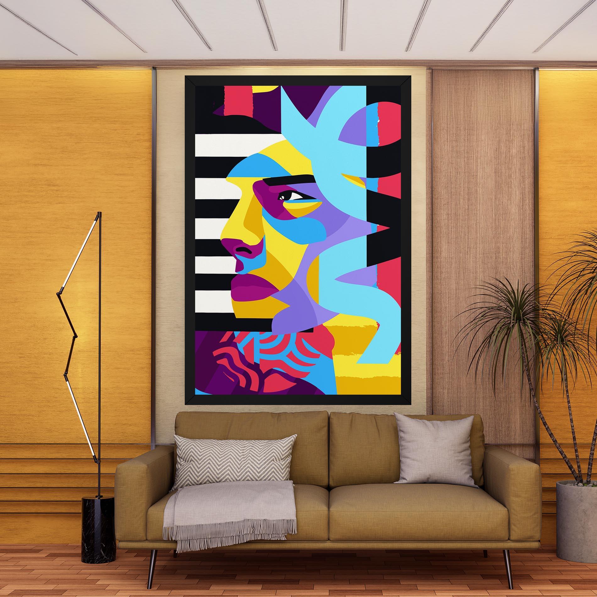 Картина на платно Abstract Male Face mockup 9