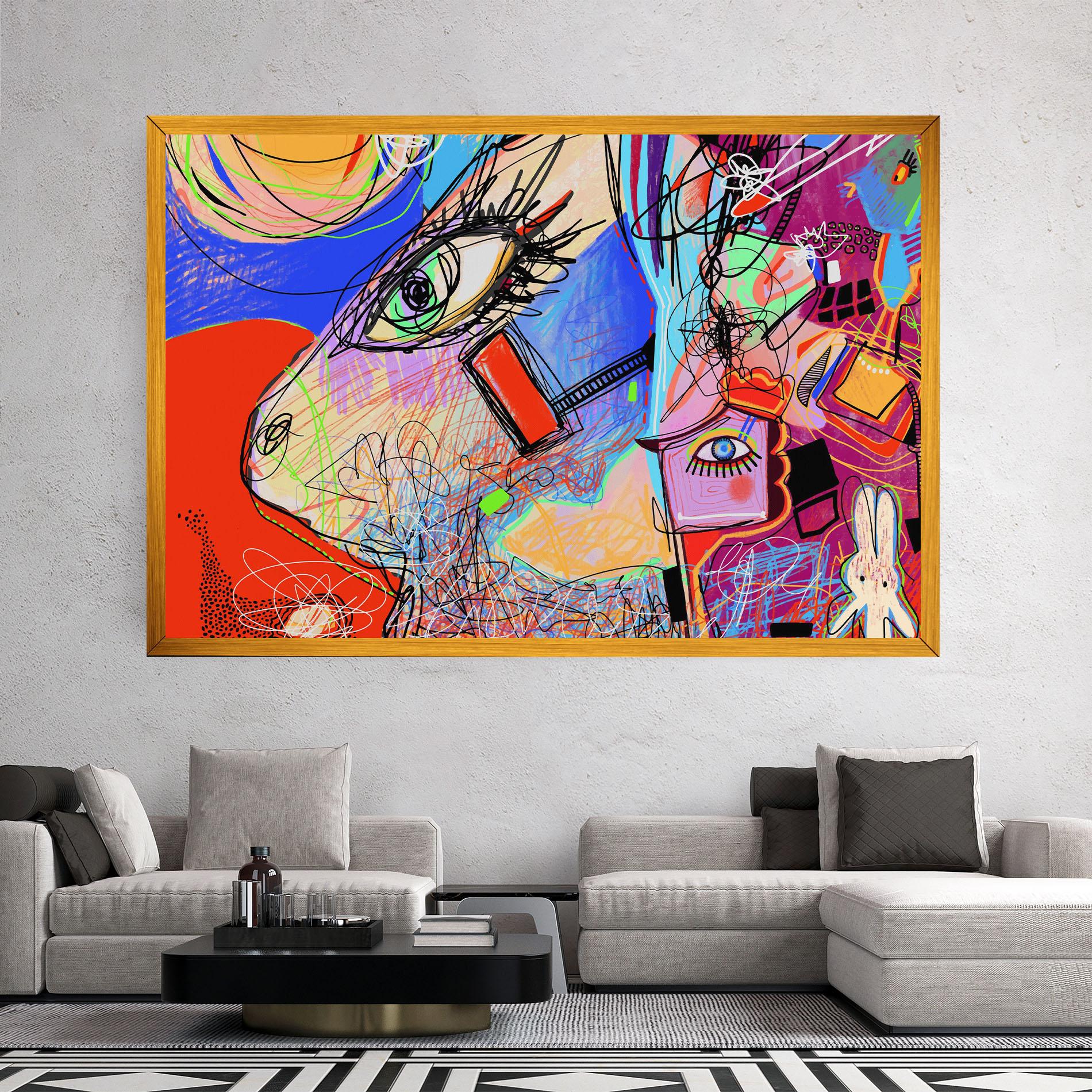 Картина на платно Animal Eye Art mockup 2