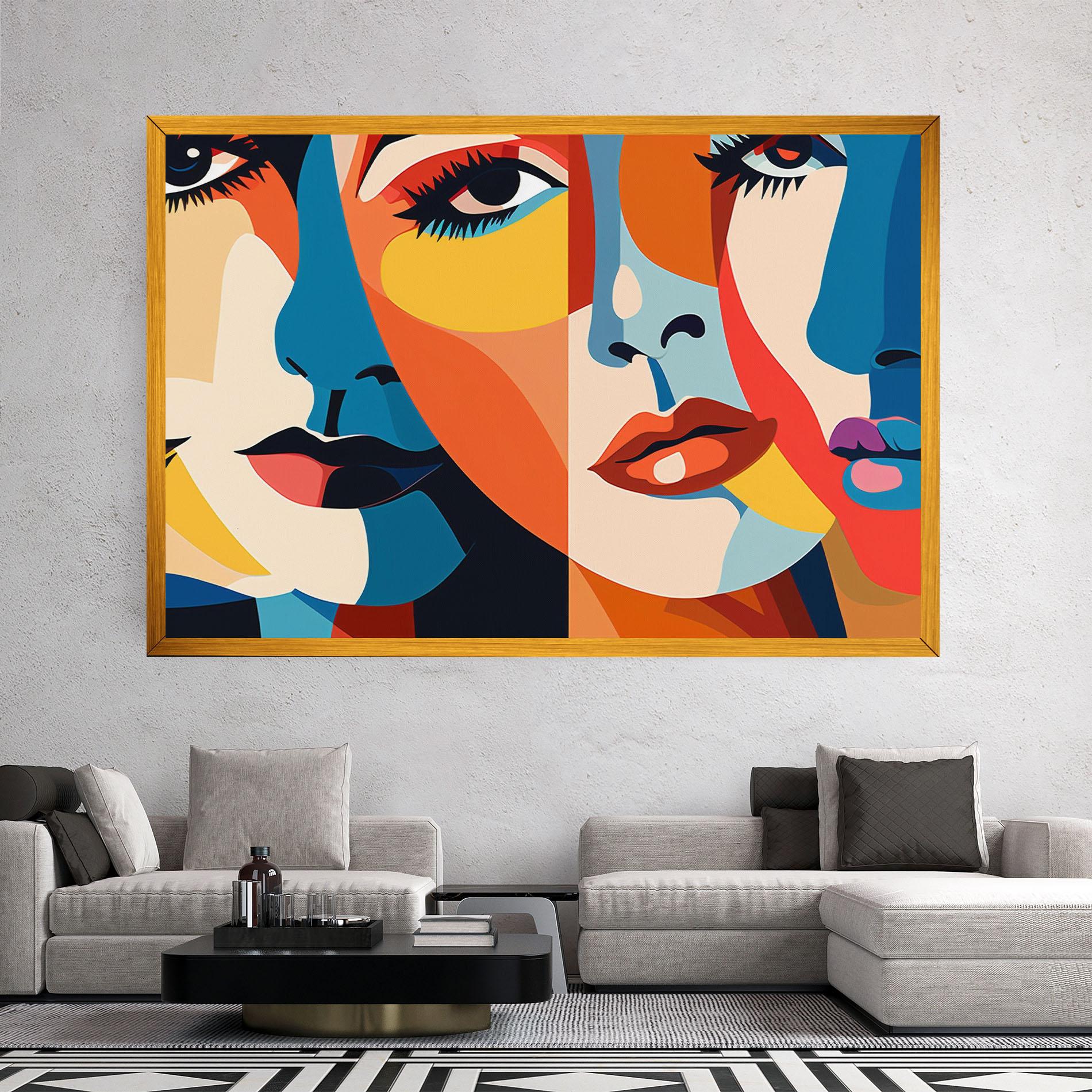 Картина на платно Beauty Face Collage mockup 2