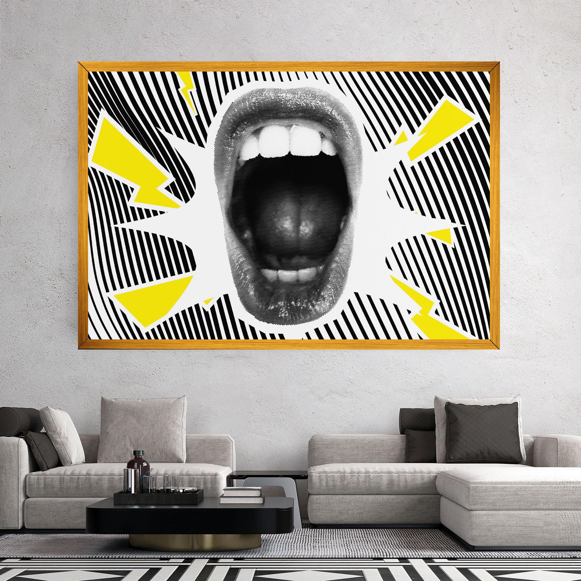 Картина на платно Lightning Mouth mockup 2