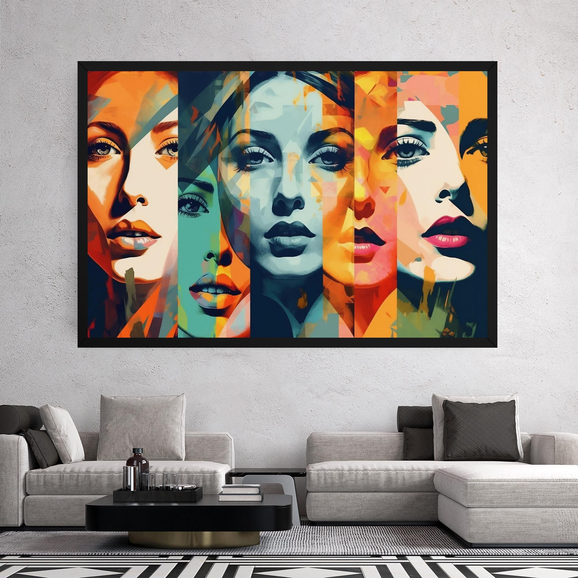 Abstract Face Collage mockup 2