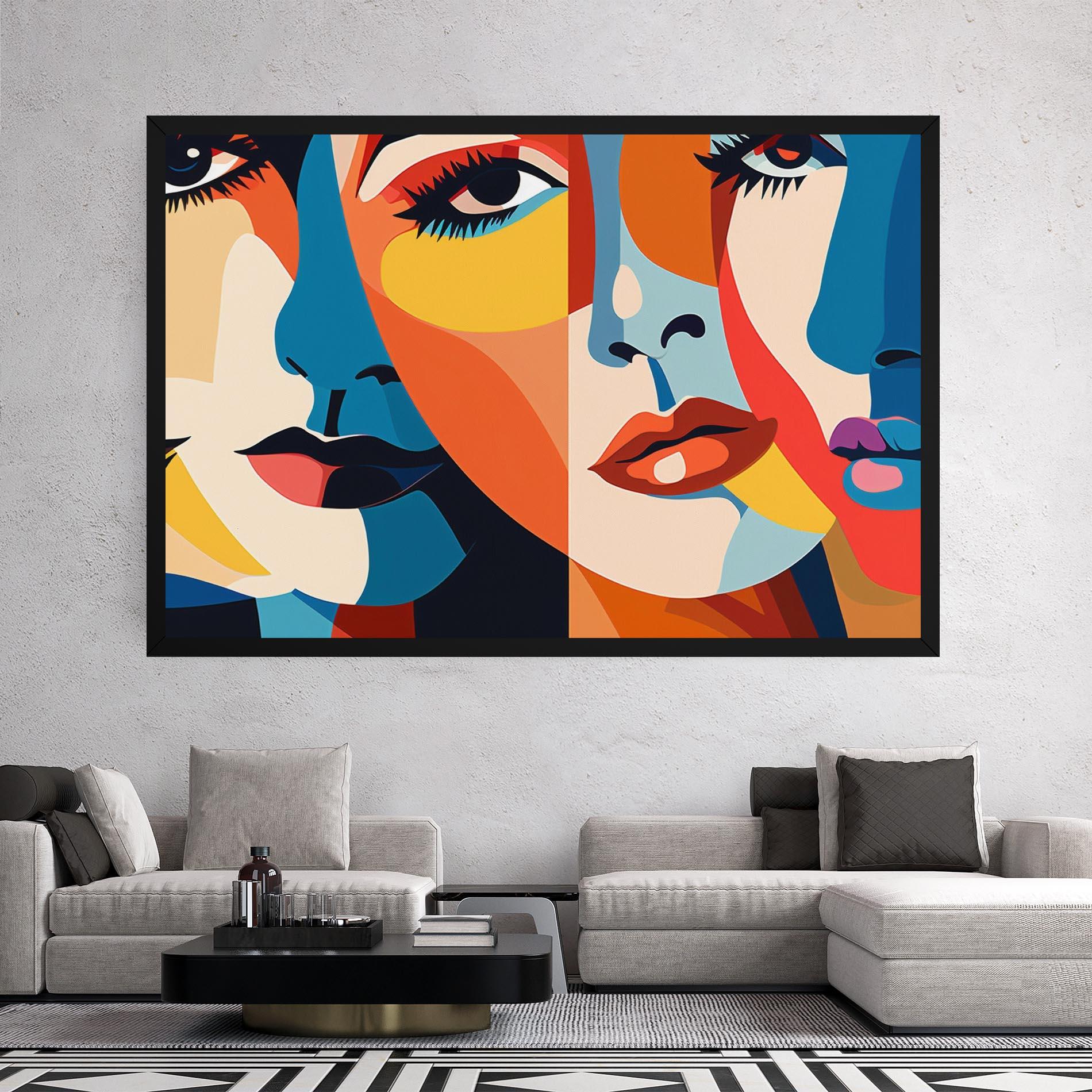 Картина на платно Beauty Face Collage mockup 2