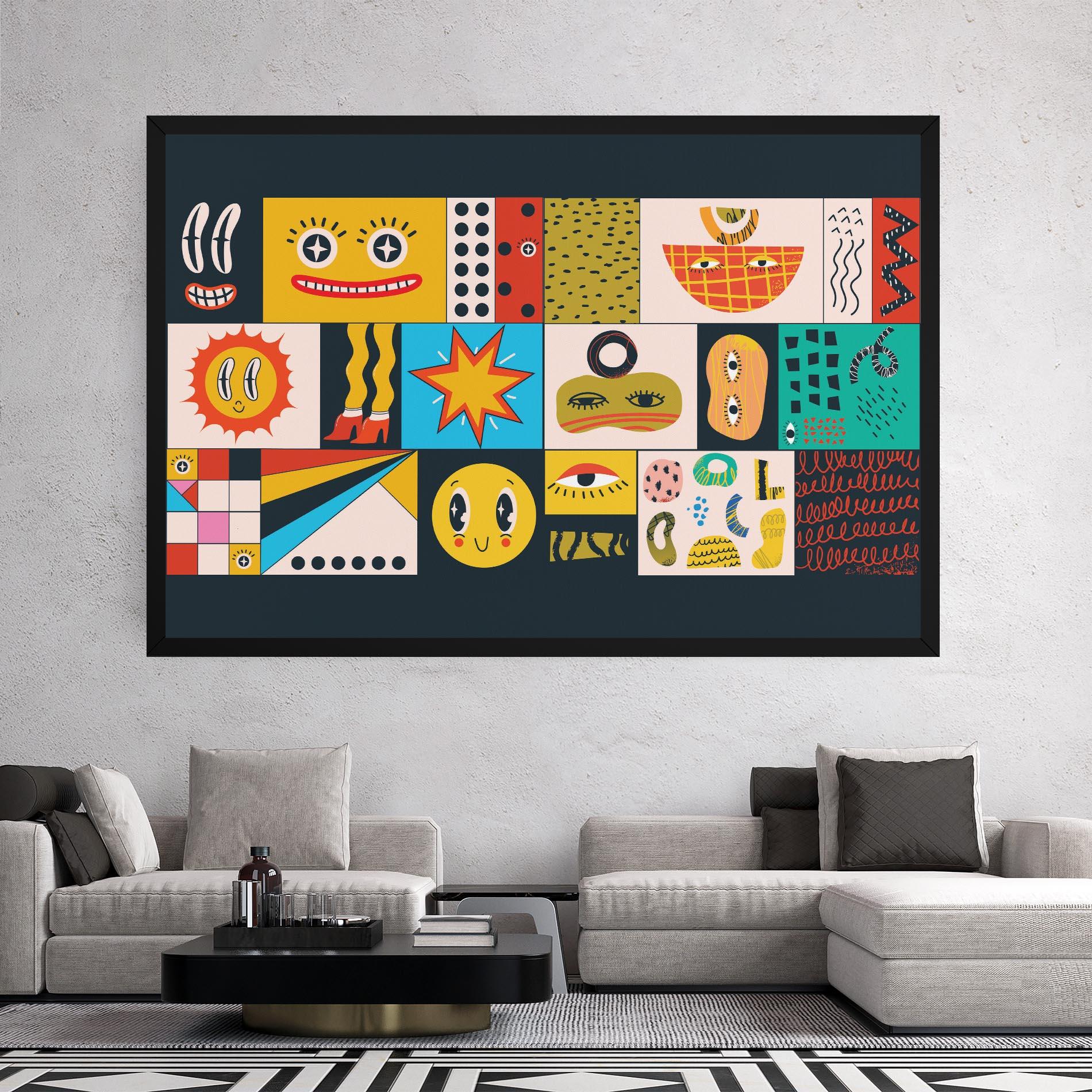 Картина на платно Cool Eye Shape mockup 2