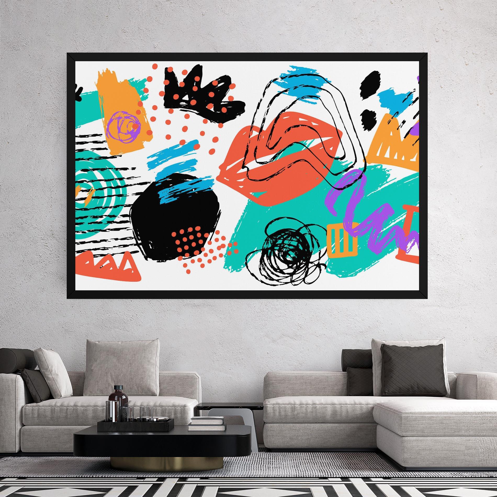 Картина на платно Drawing Collage Art mockup 2