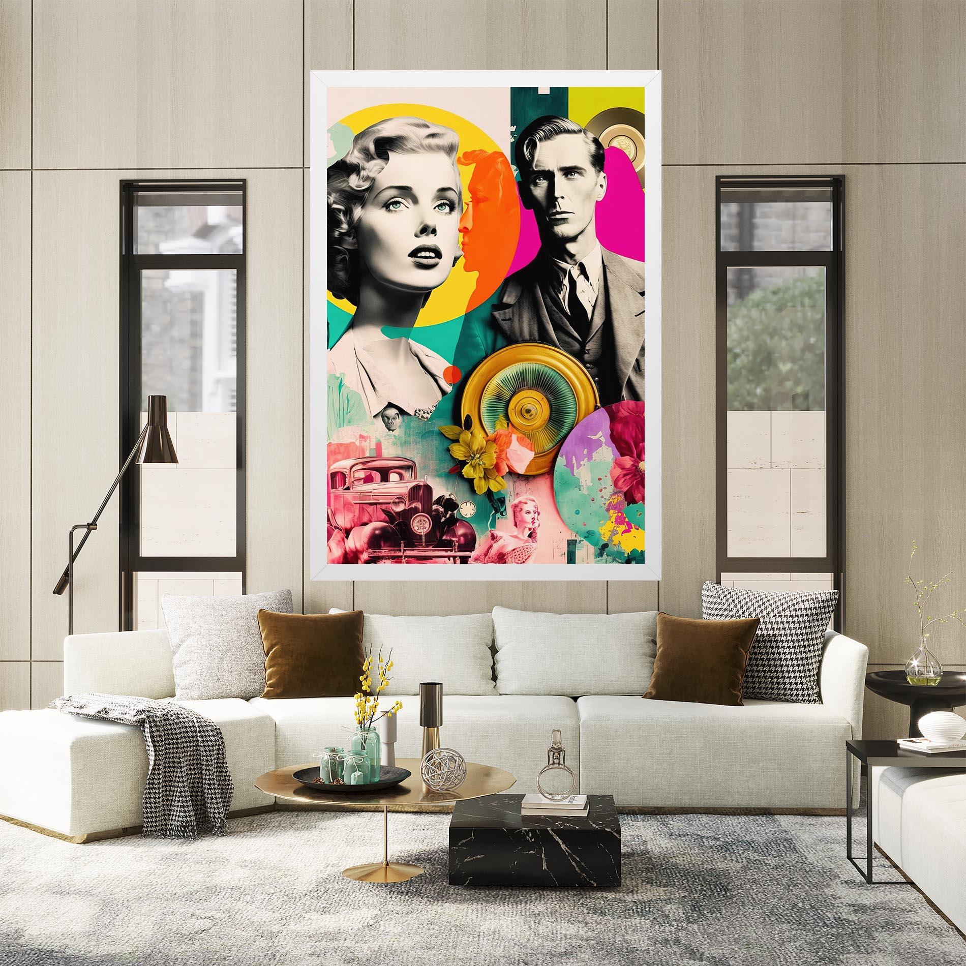 Картина на платно 60s Retro Collage mockup 2