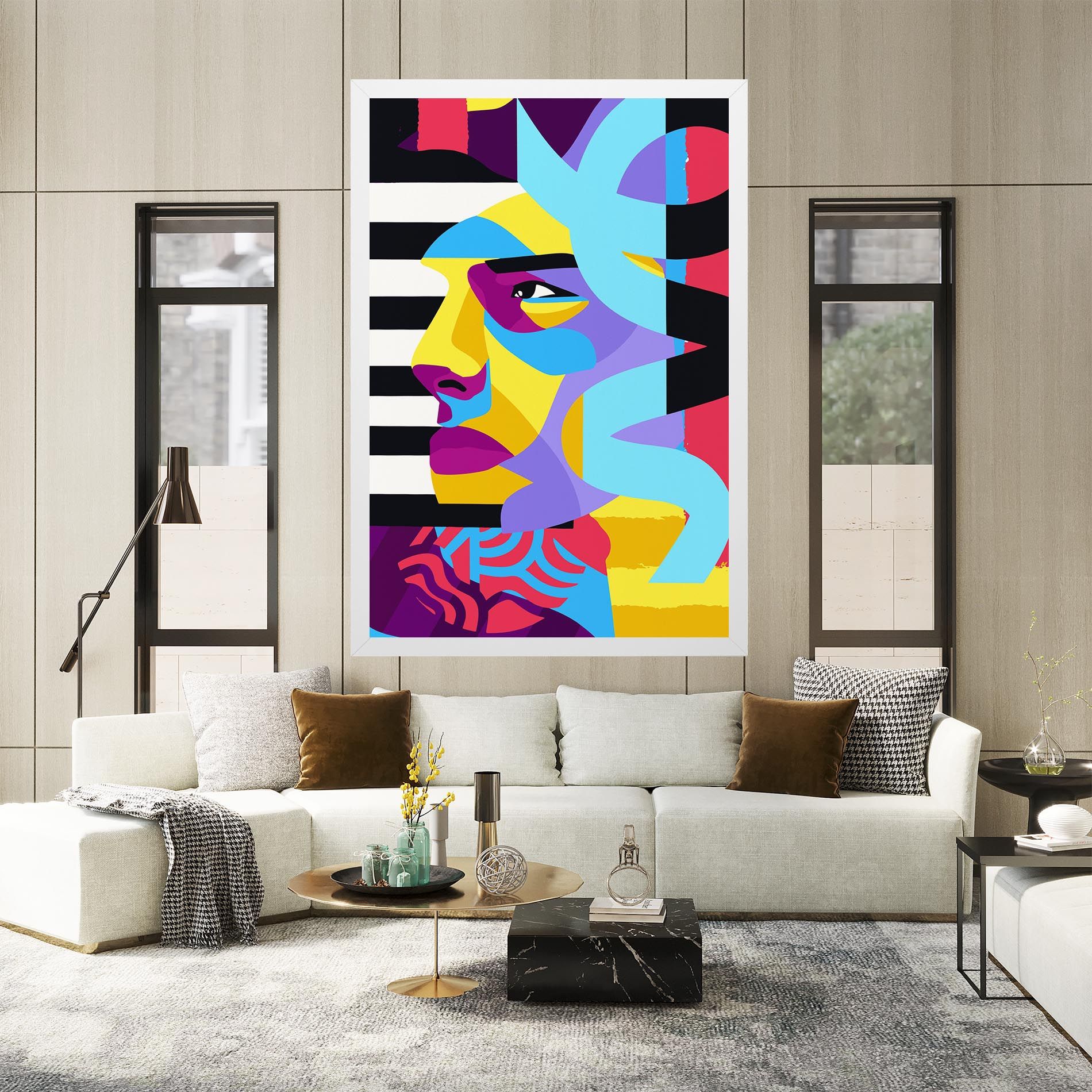 Abstract Male Face mockup 2