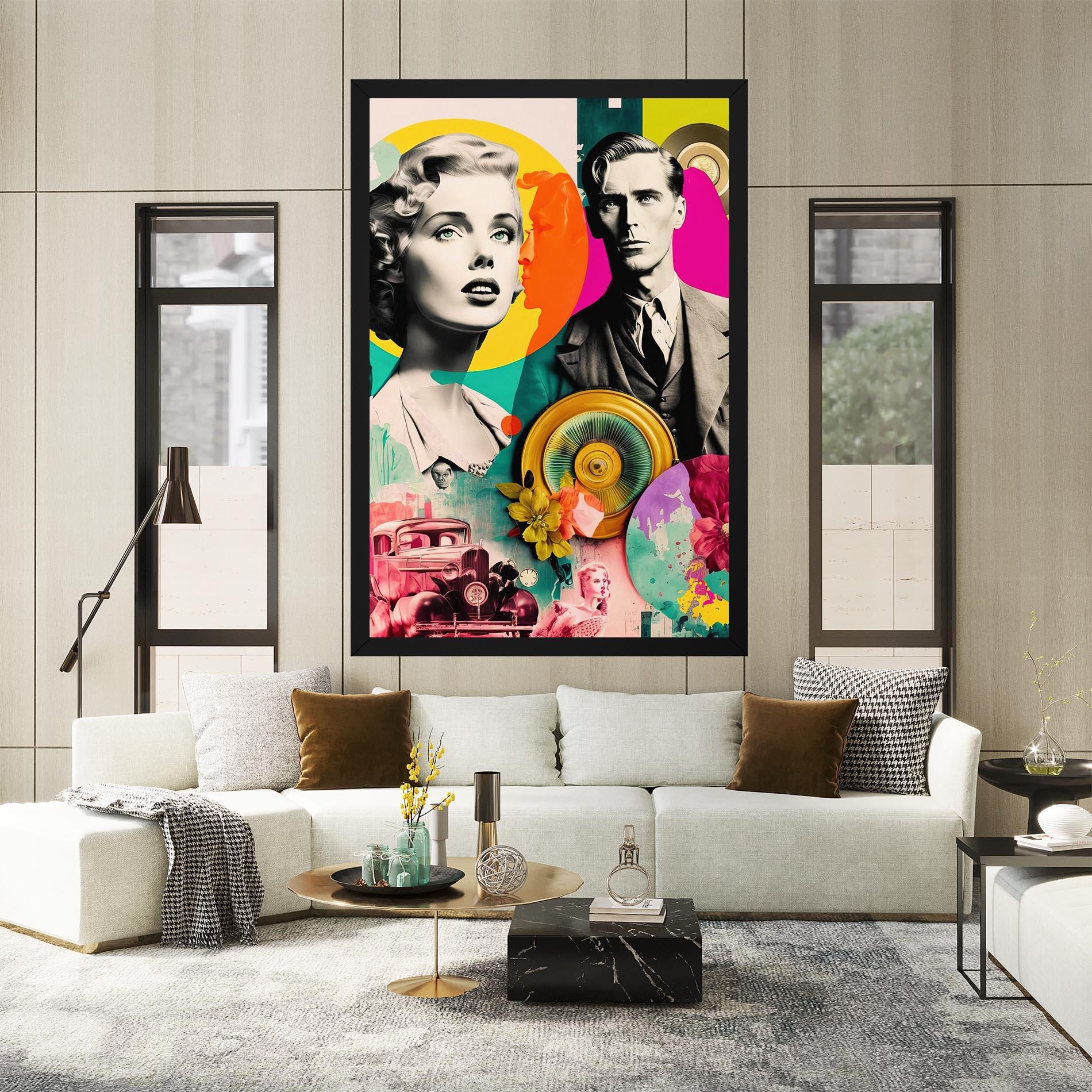 Картина на платно 60s Retro Collage mockup 2