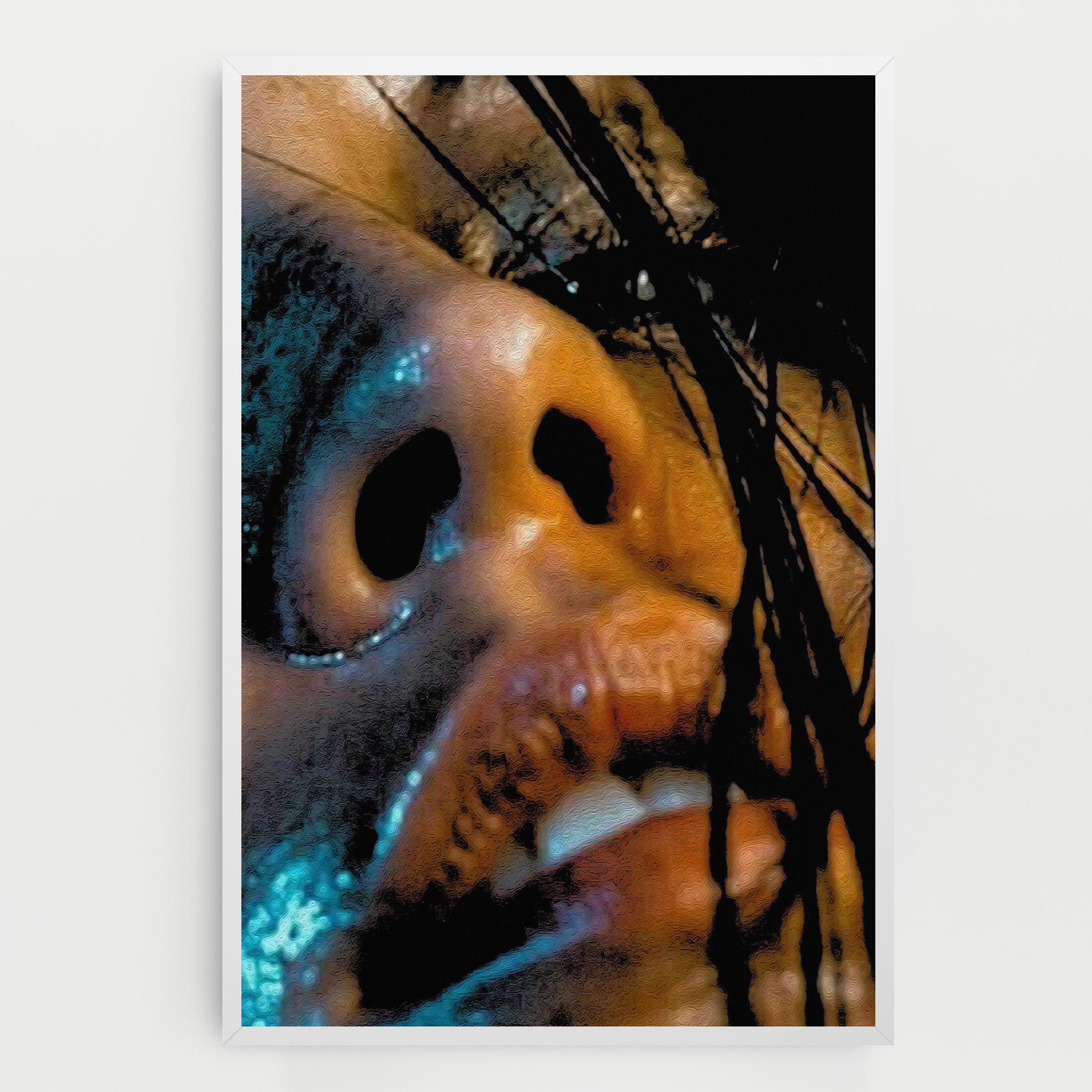 Картина на платно Blue Light Face mockup 0