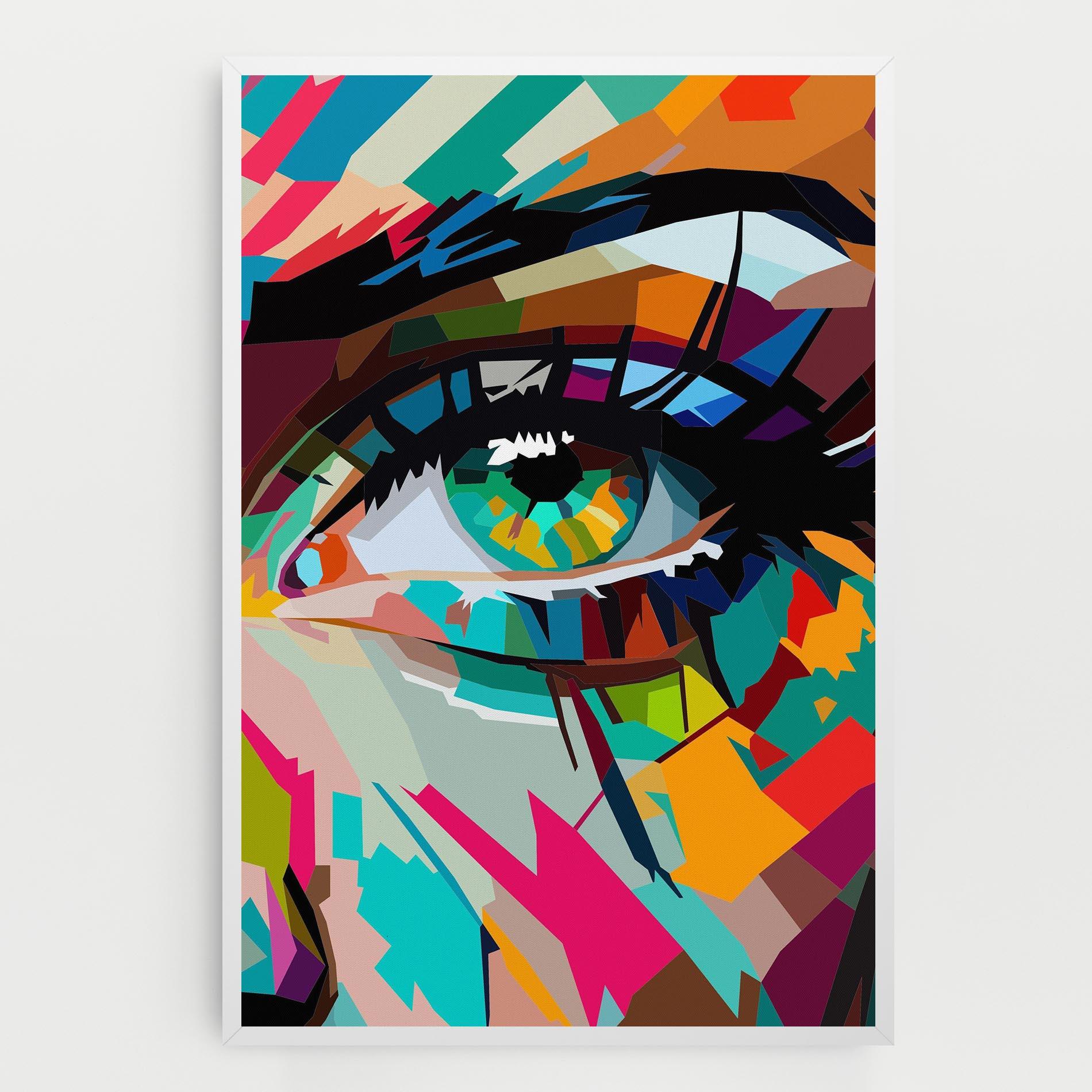 Картина на платно Colorful Eye mockup 0
