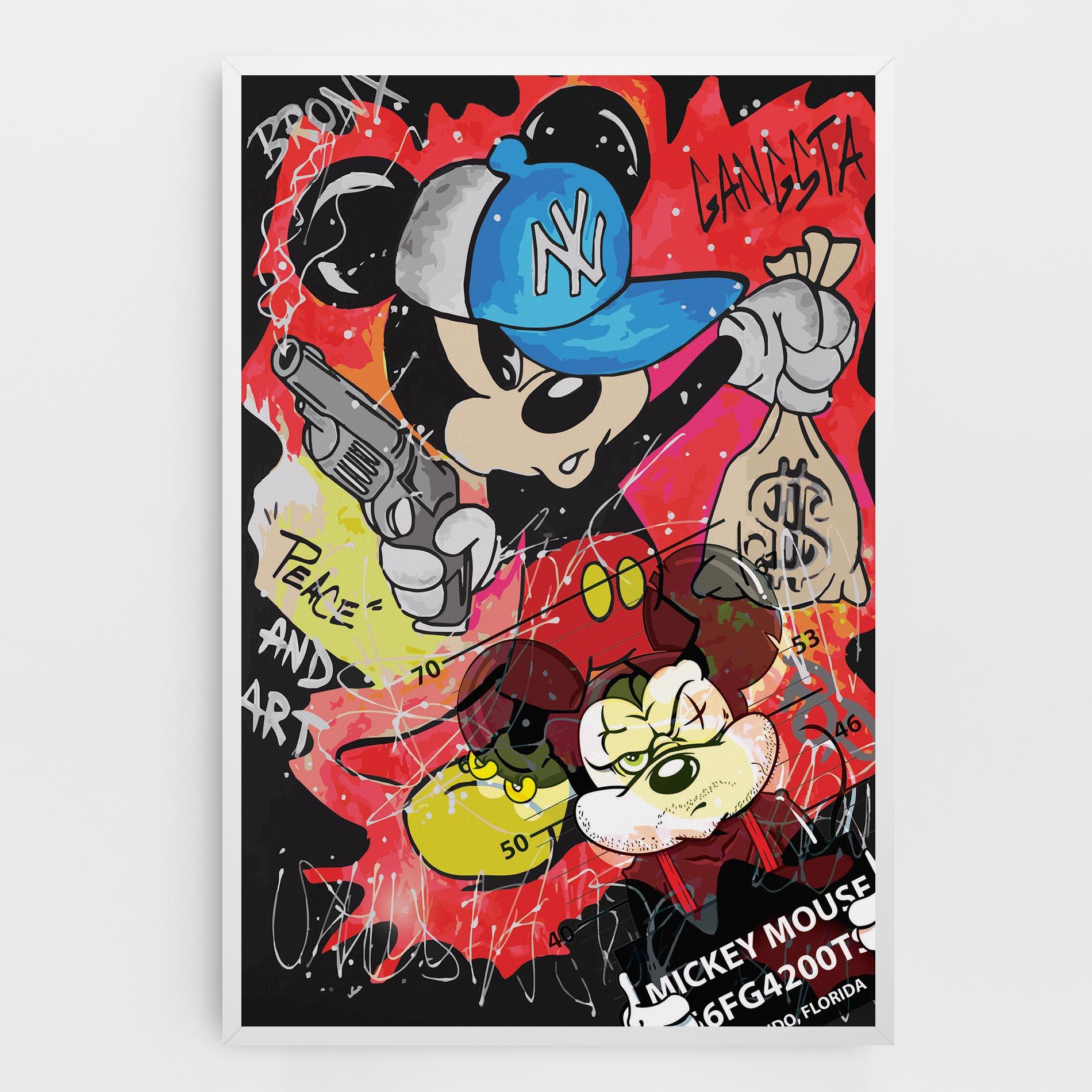 Картина на платно Gangsta Mickey mockup 0
