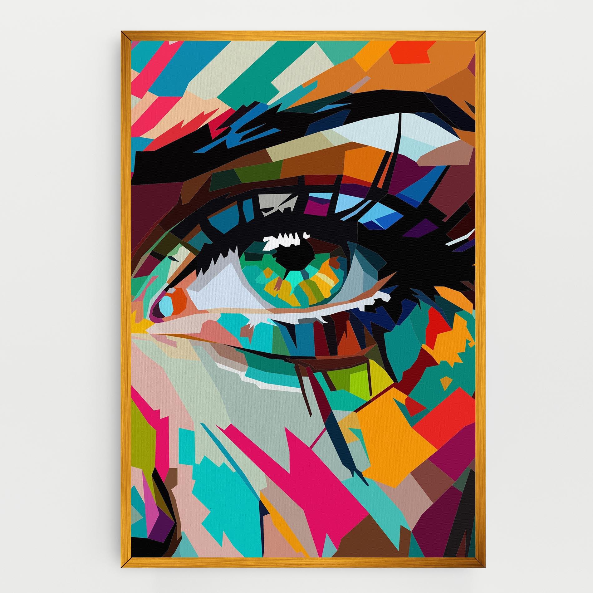 Картина на платно Colorful Eye mockup 0
