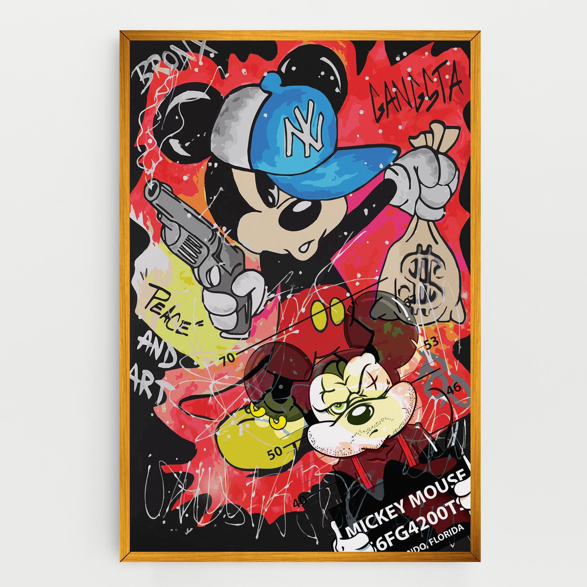 Картина на платно Gangsta Mickey mockup 0