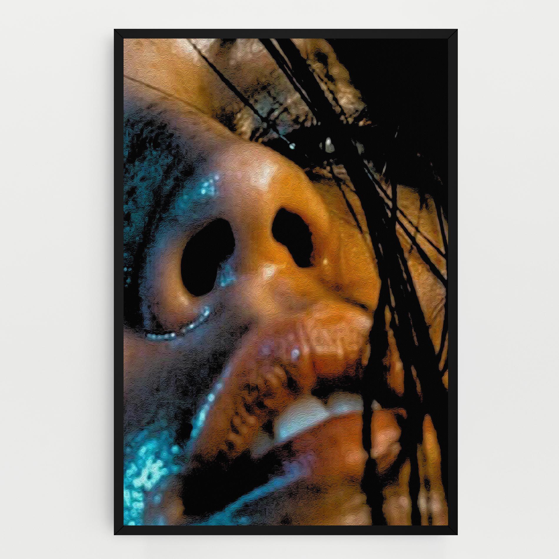 Картина на платно Blue Light Face mockup 0