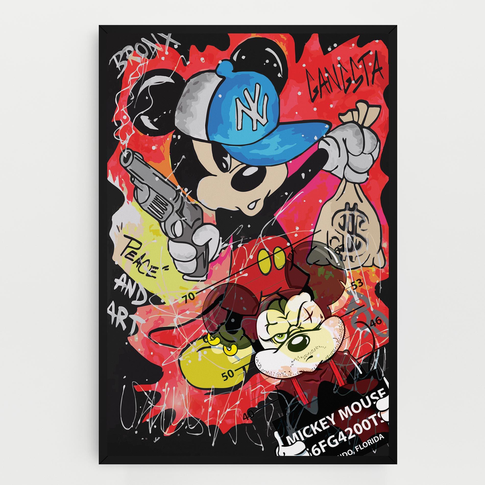 Картина на платно Gangsta Mickey mockup 0