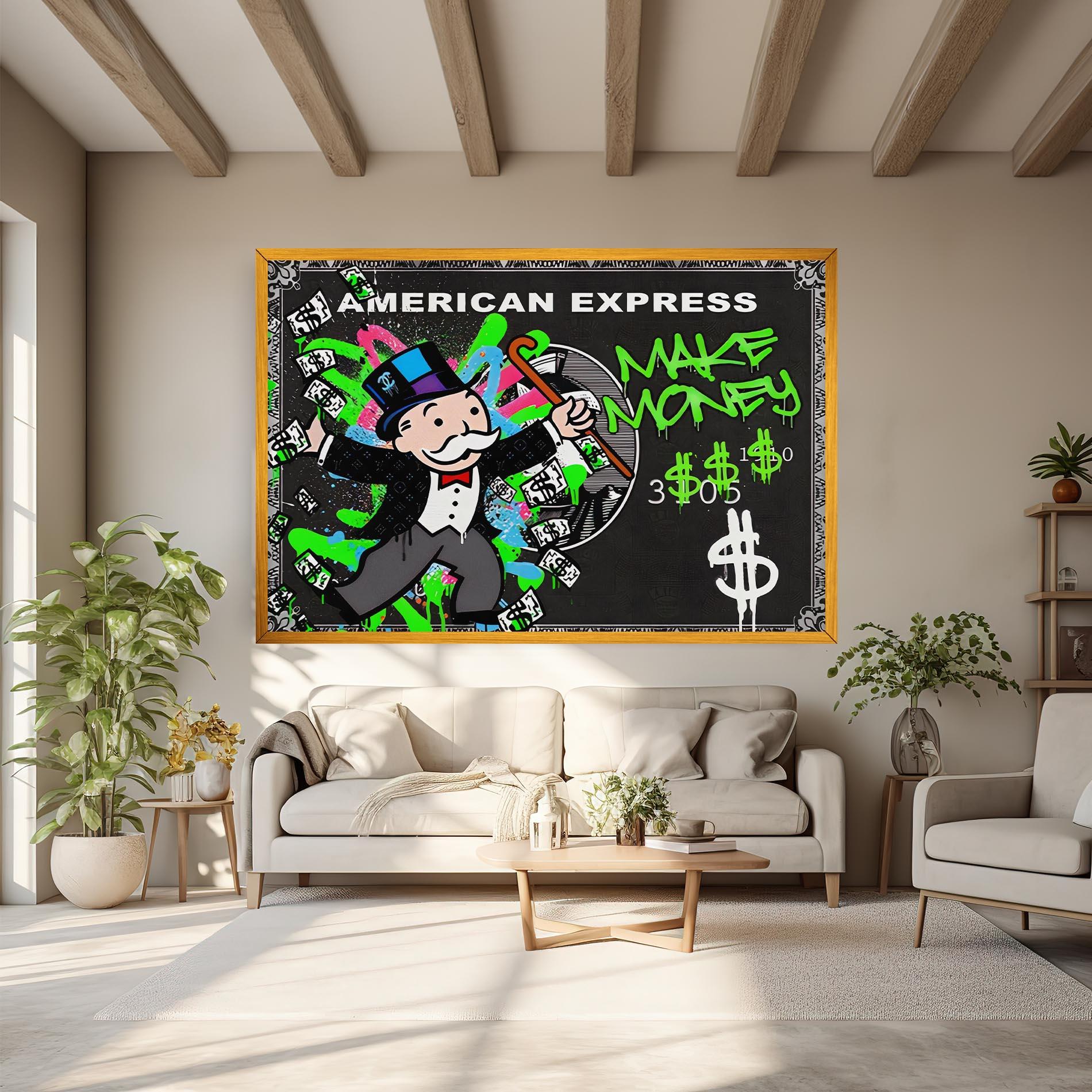 Картина на платно Make Money mockup 6