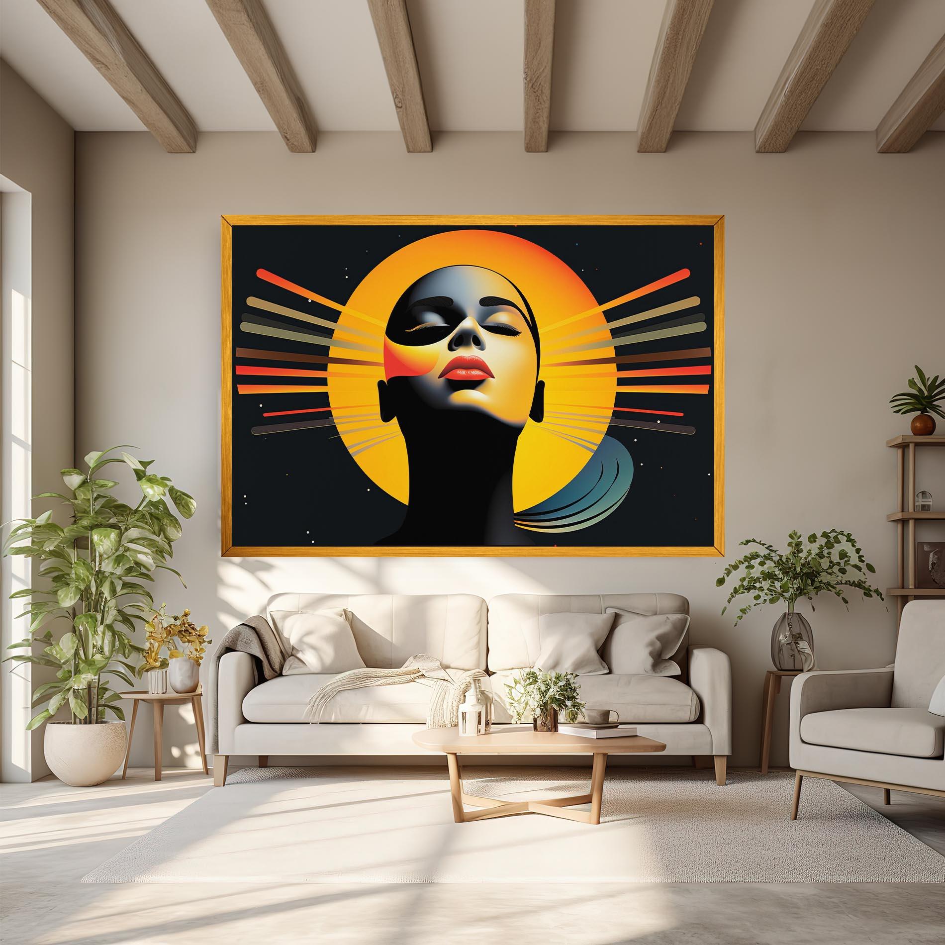 Картина на платно Synthetic Dreamy Profile mockup 6