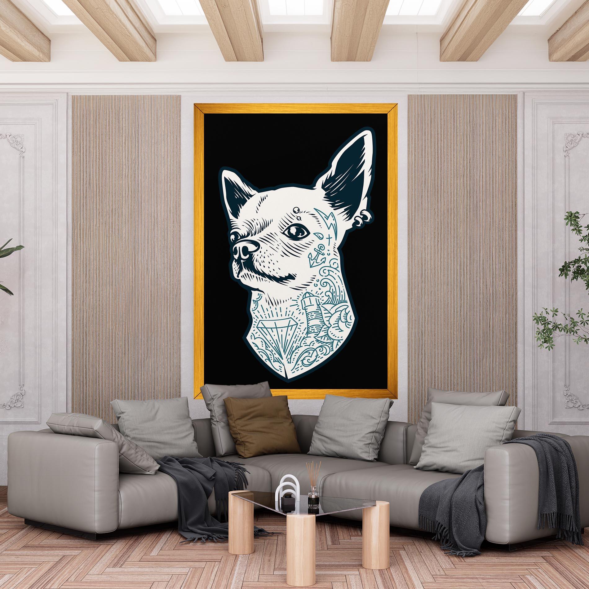 Картина на платно Chihuahua Tattoo mockup 6