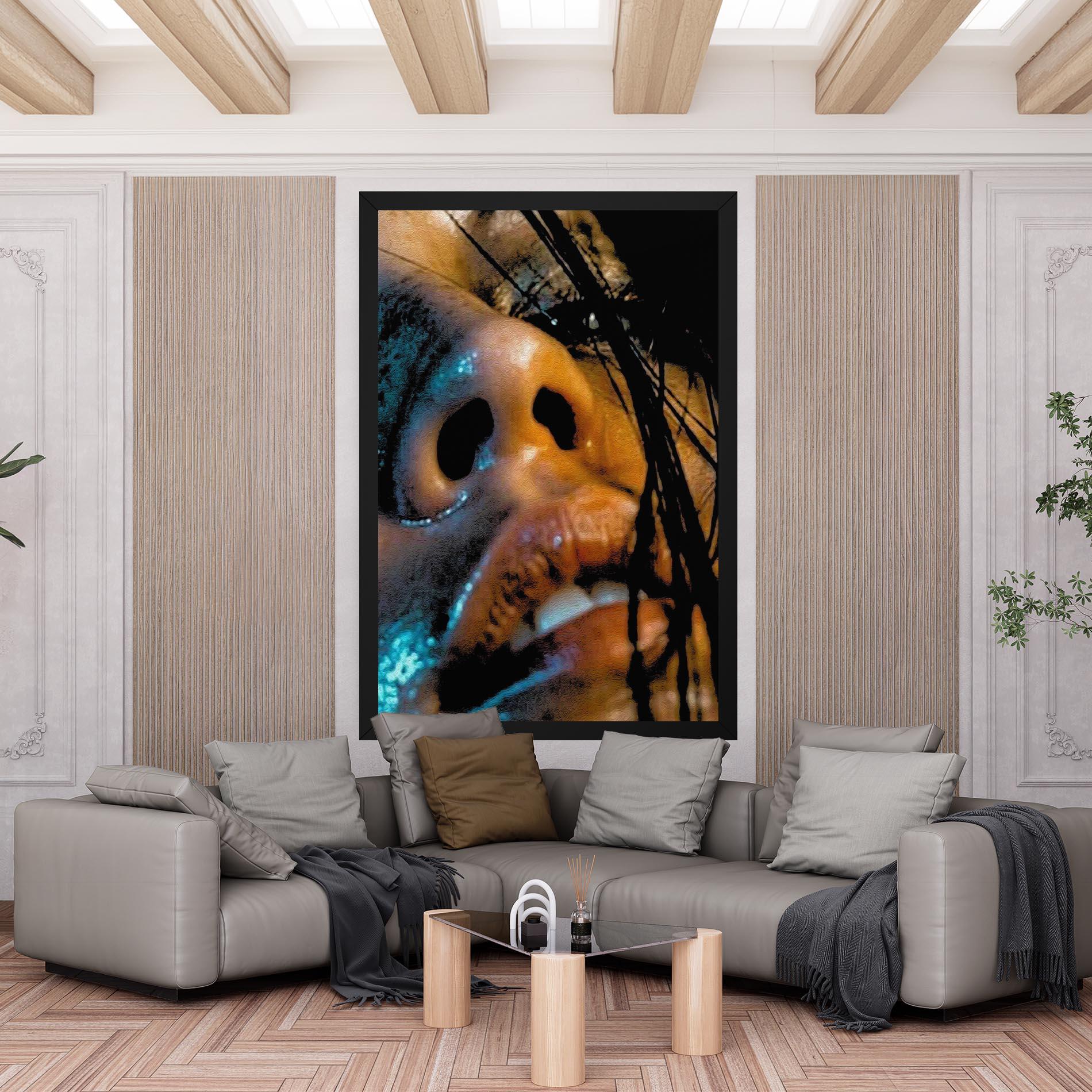 Картина на платно Blue Light Face mockup 6