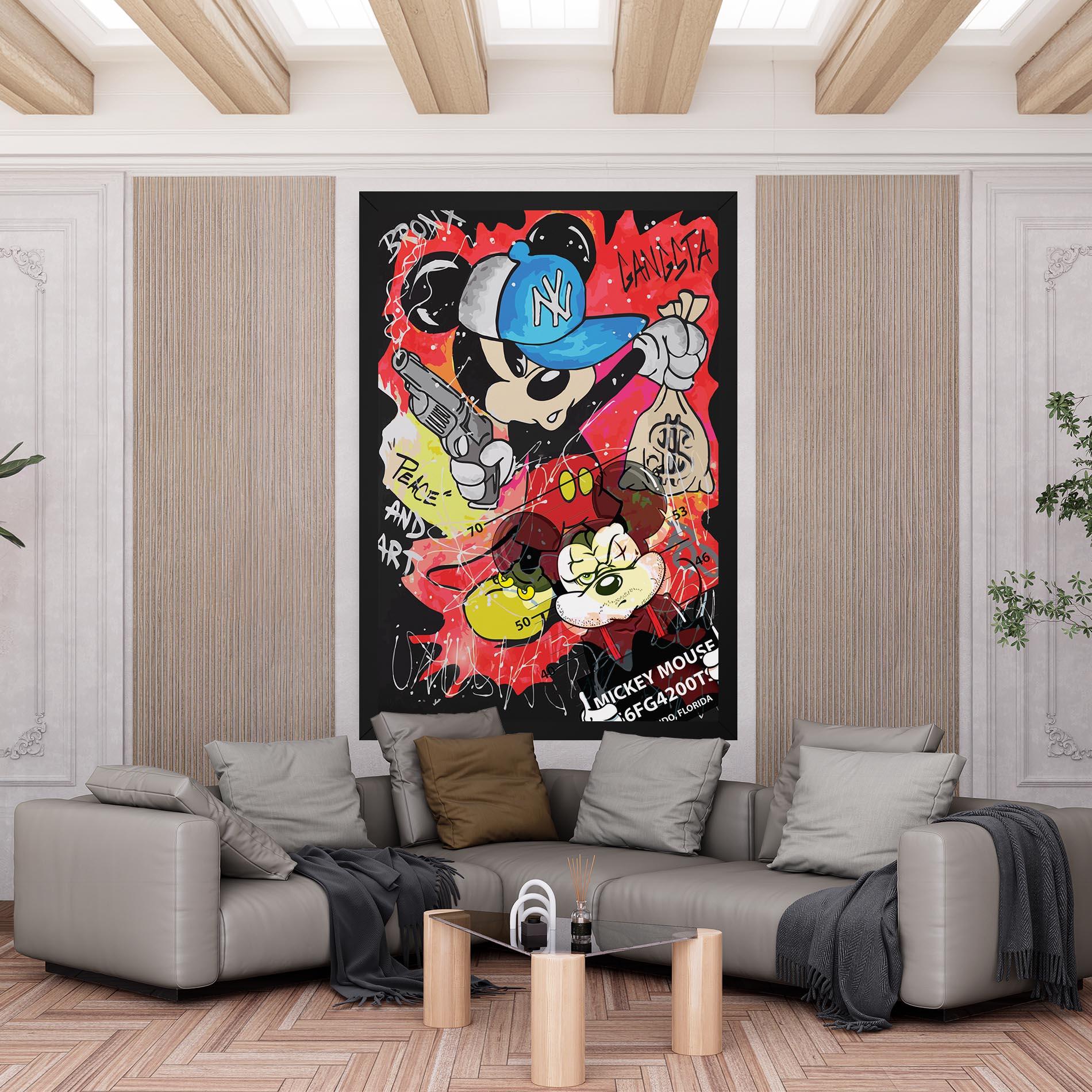 Картина на платно Gangsta Mickey mockup 6
