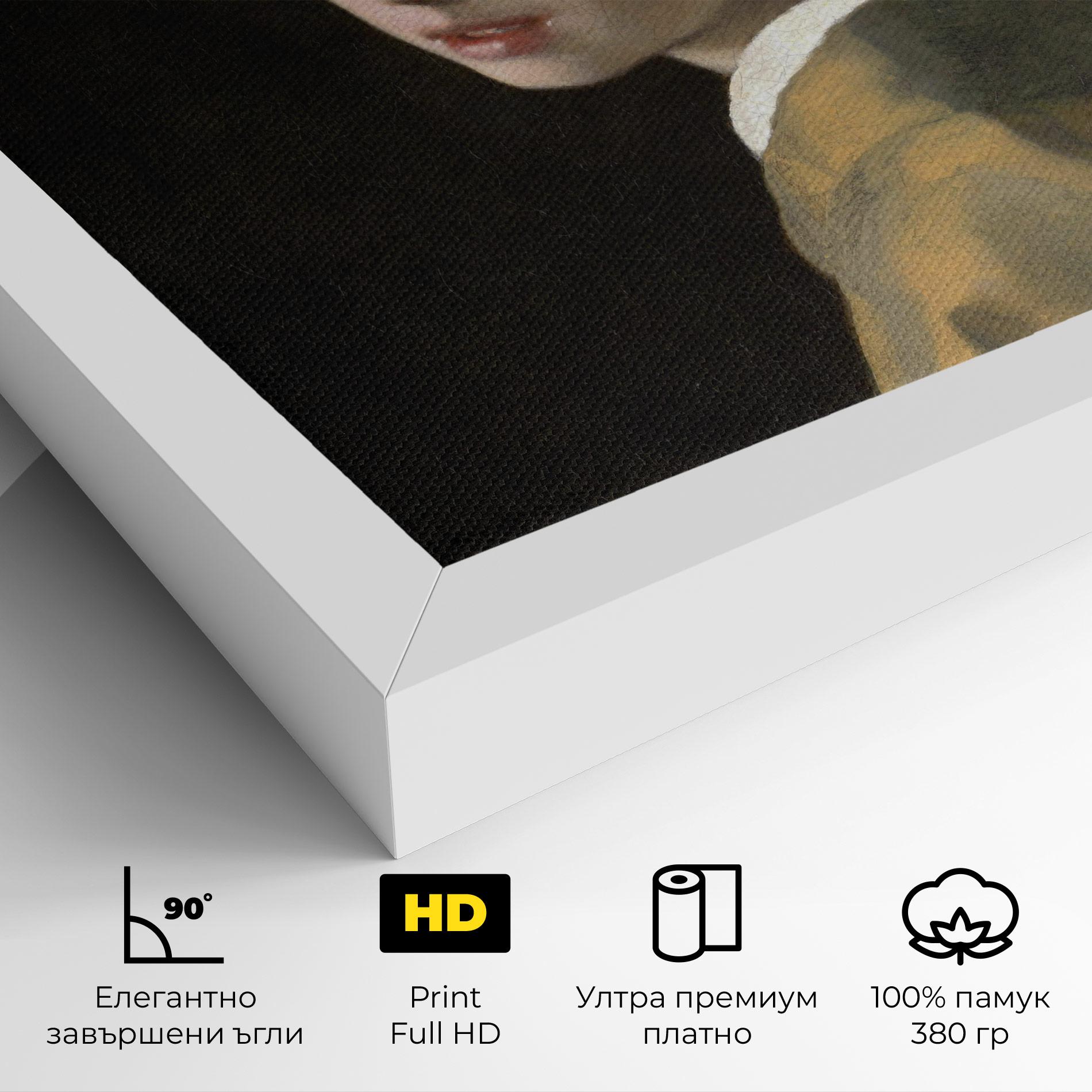 Картина на платно Girl With A Pearl mockup 4