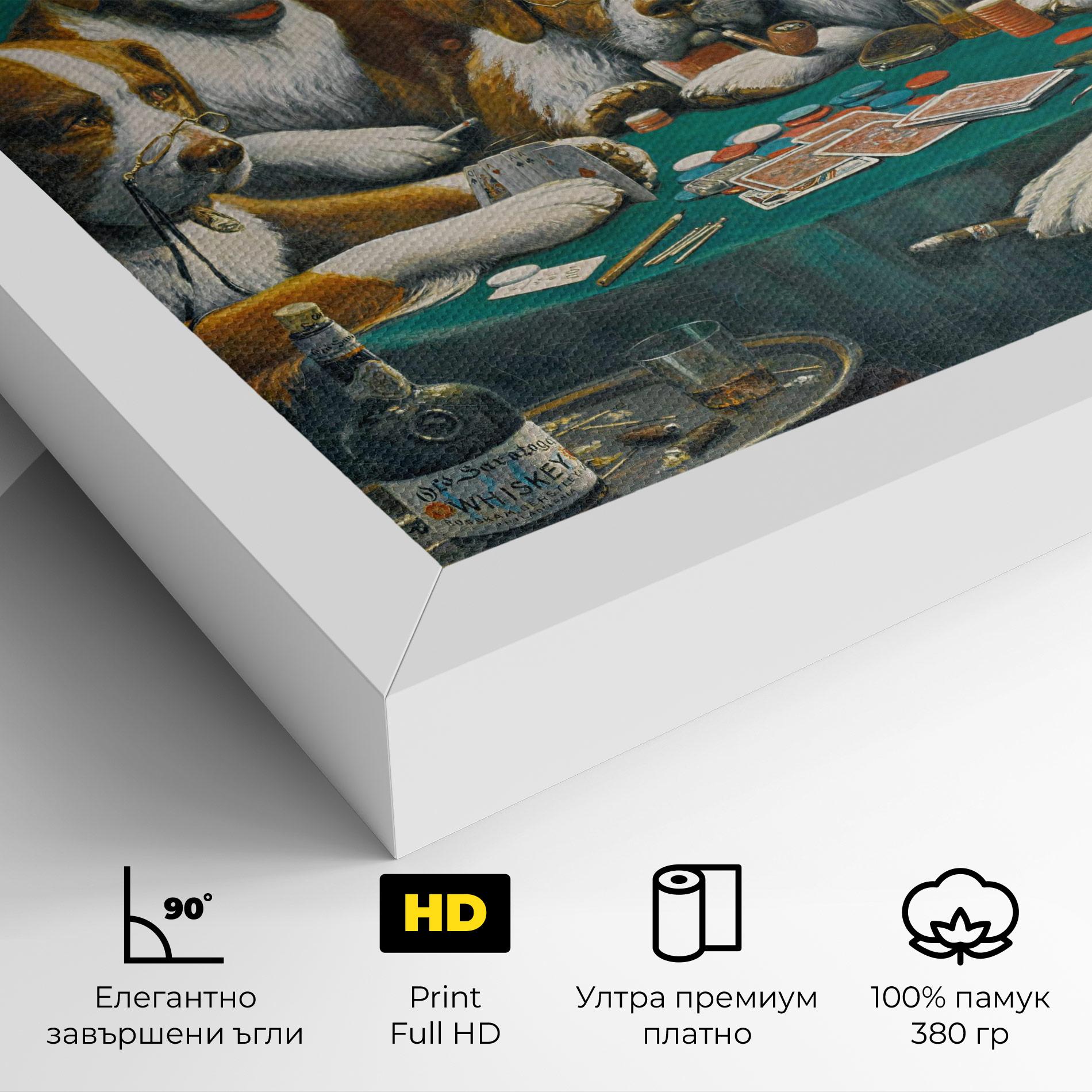 Картина на платно Poker Game mockup 4