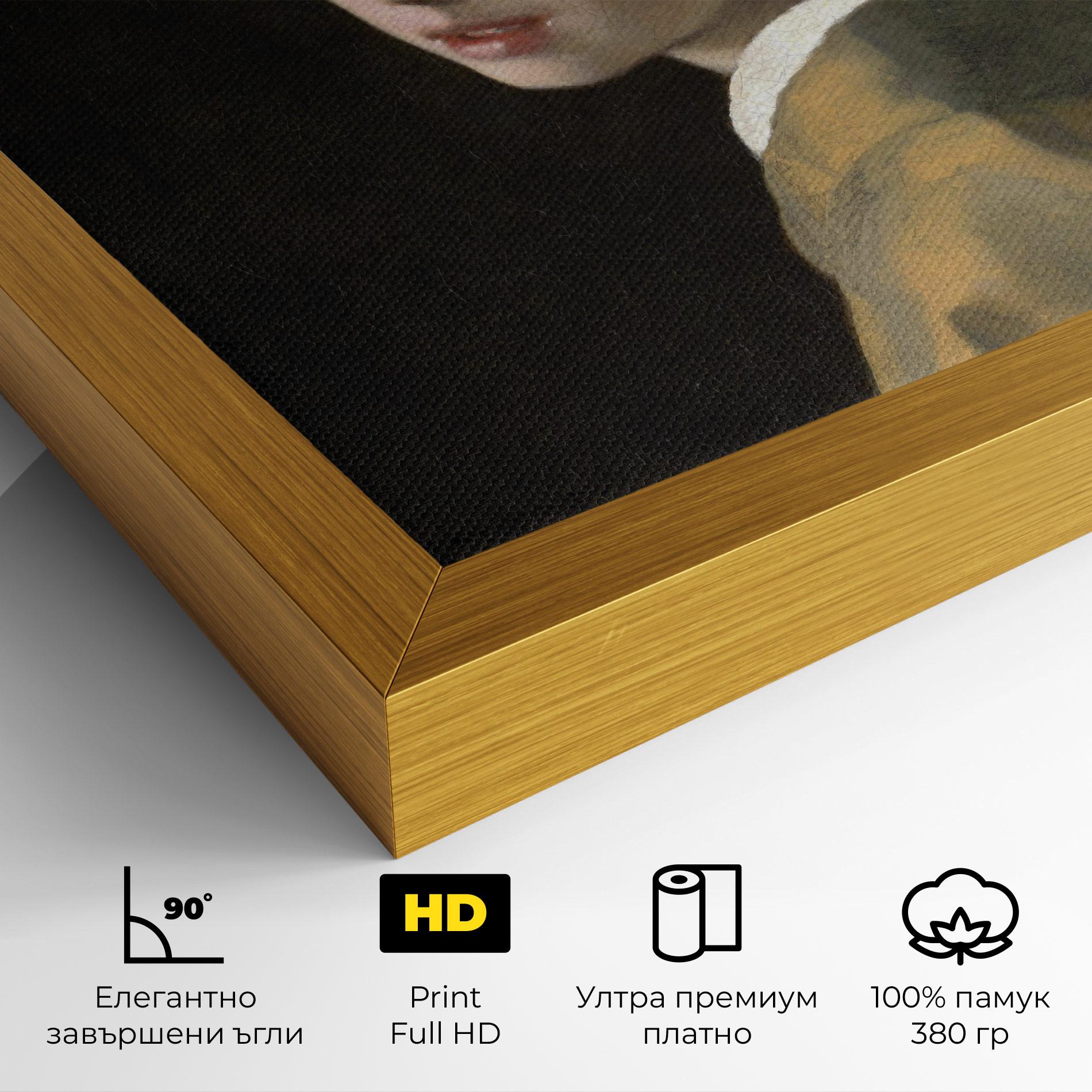 Картина на платно Girl With A Pearl mockup 4