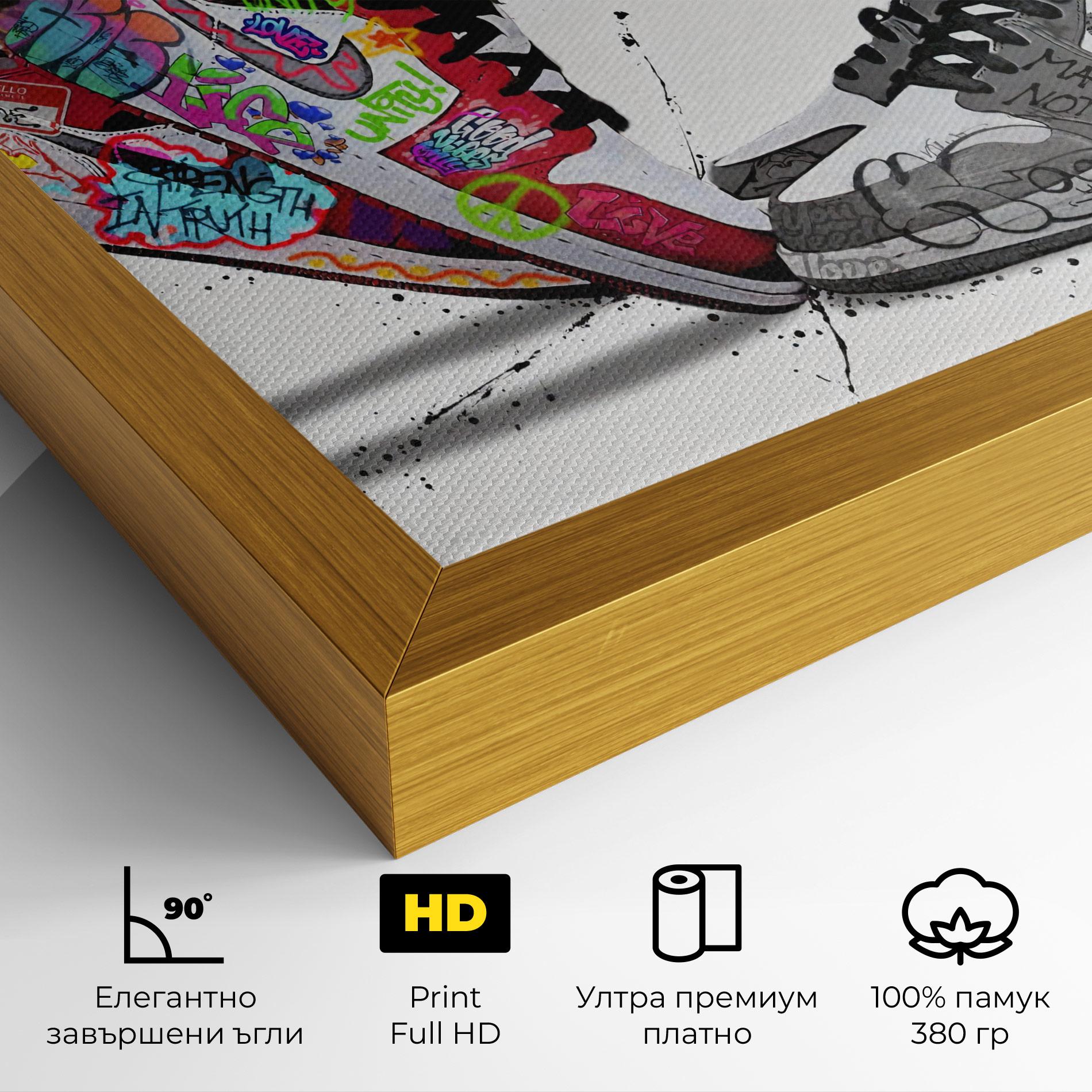 Картина на платно Love On My Toes mockup 4