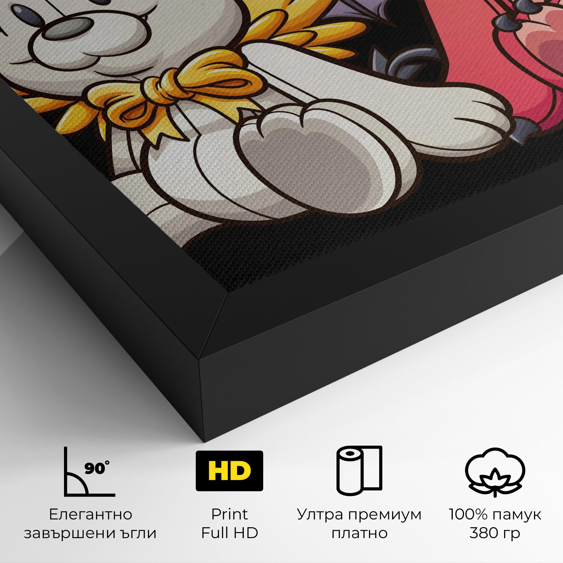 Картина на платно Angel Bear mockup 4