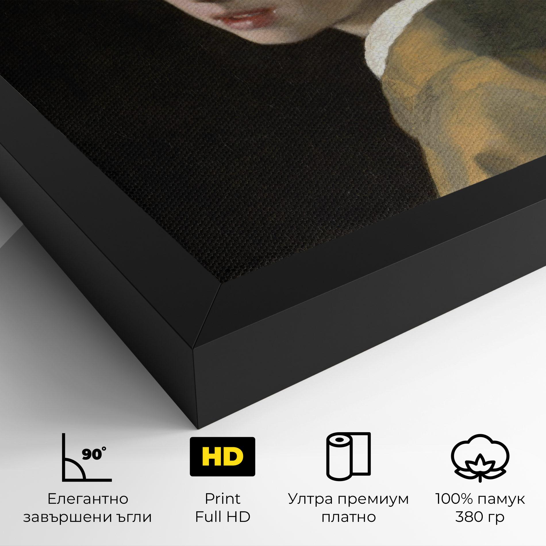 Картина на платно Girl With A Pearl mockup 4