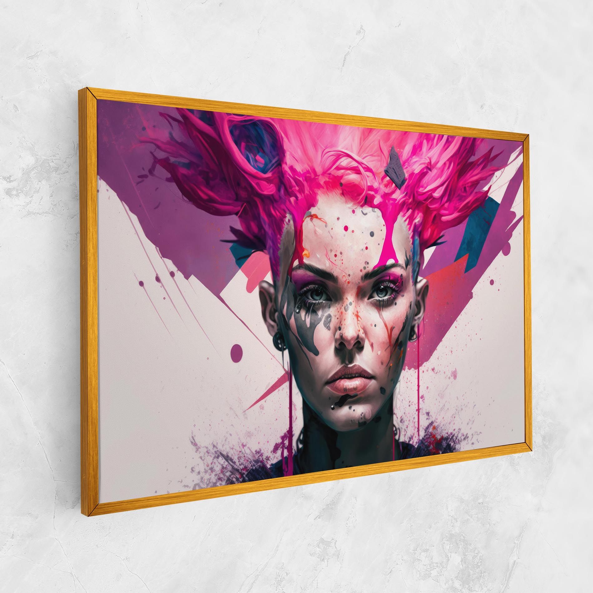 Abstract Pink Hair mockup 1