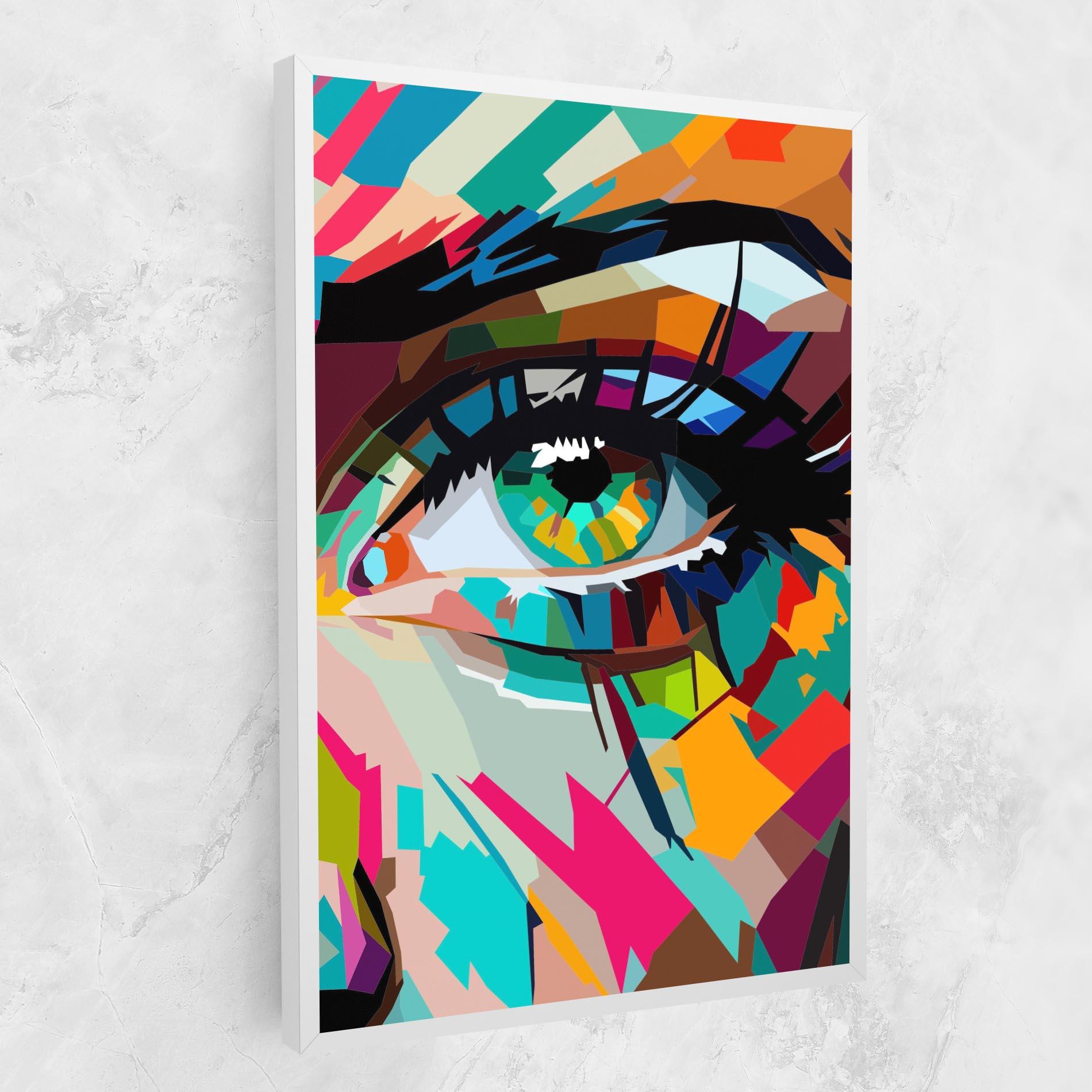 Картина на платно Colorful Eye mockup 1