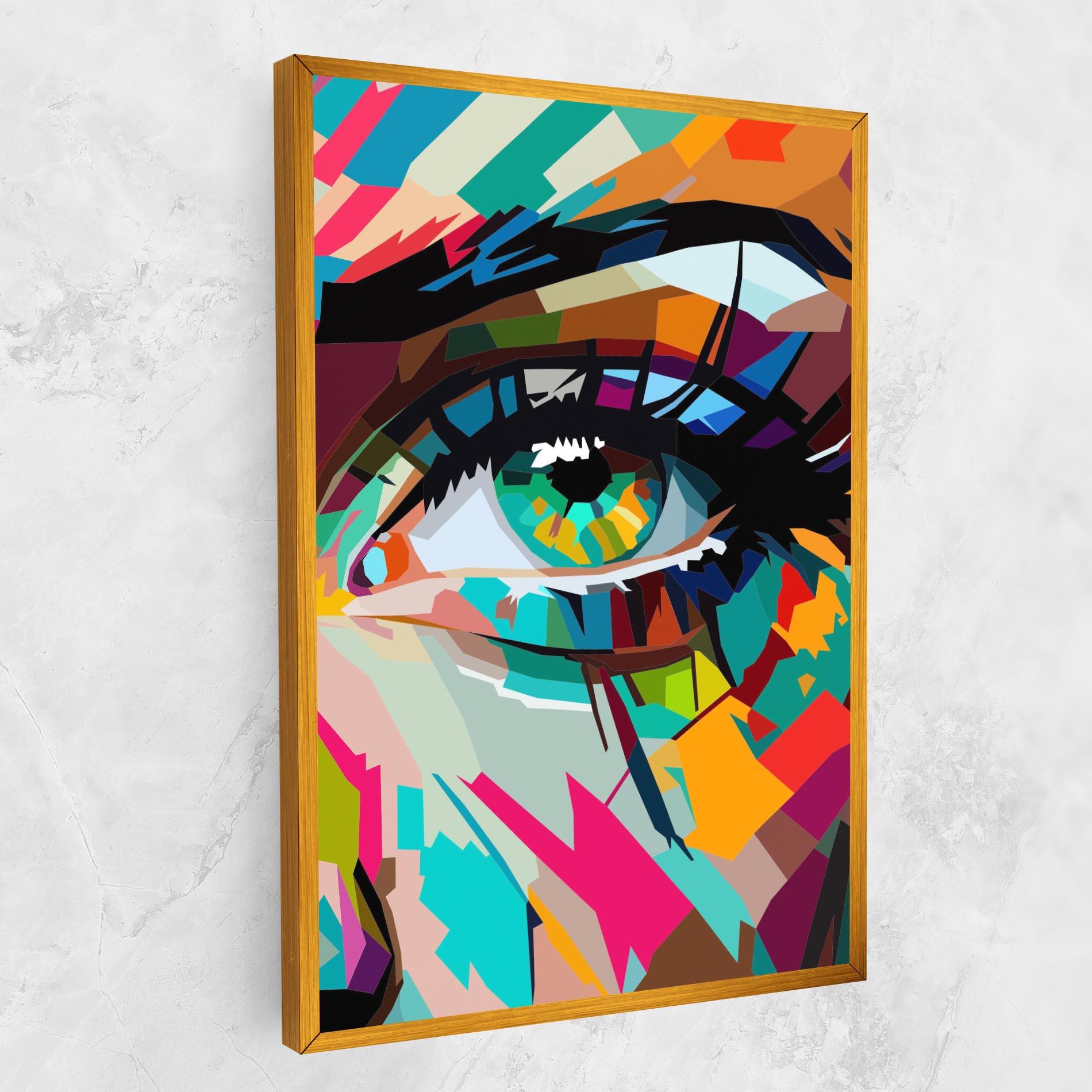 Картина на платно Colorful Eye mockup 1