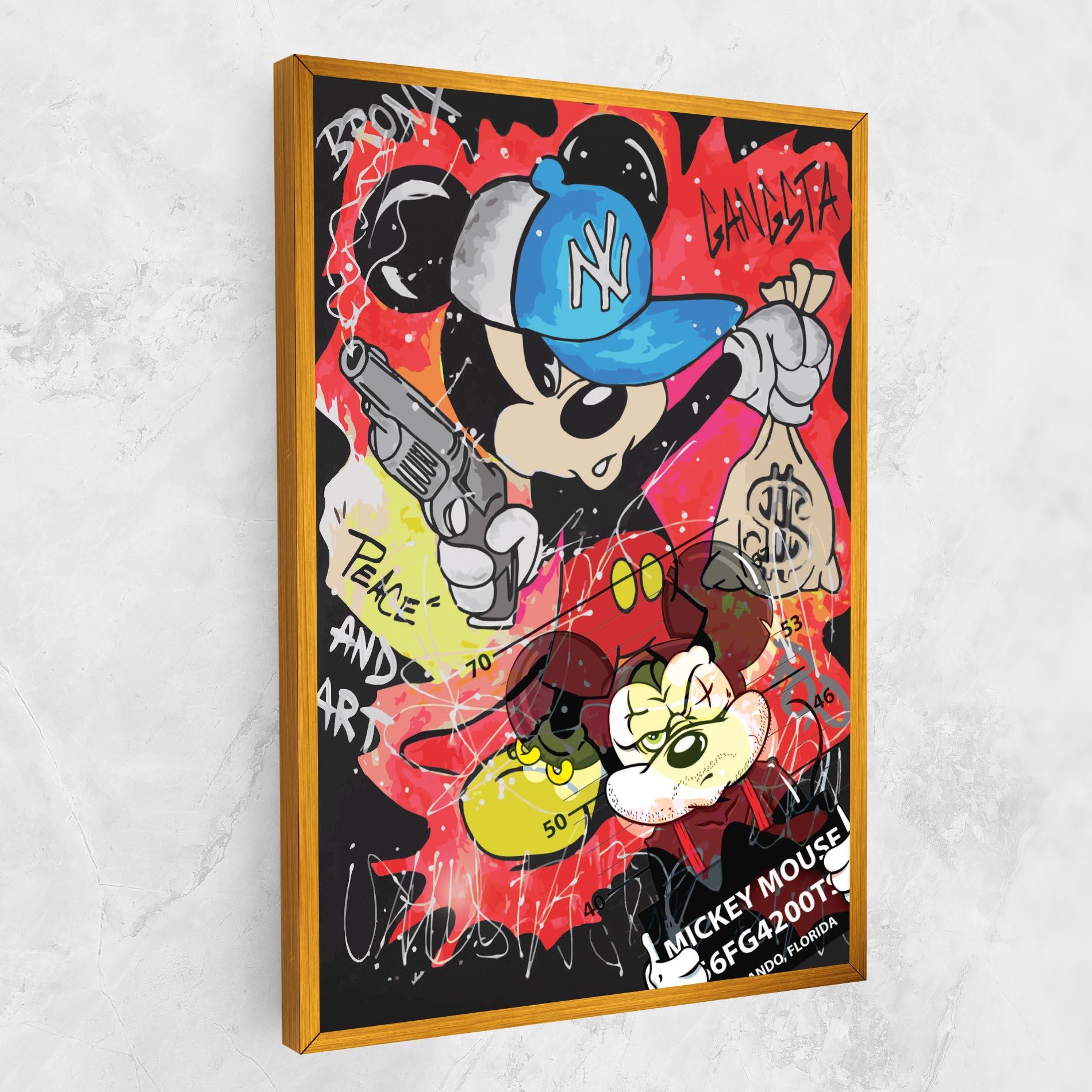 Картина на платно Gangsta Mickey mockup 1