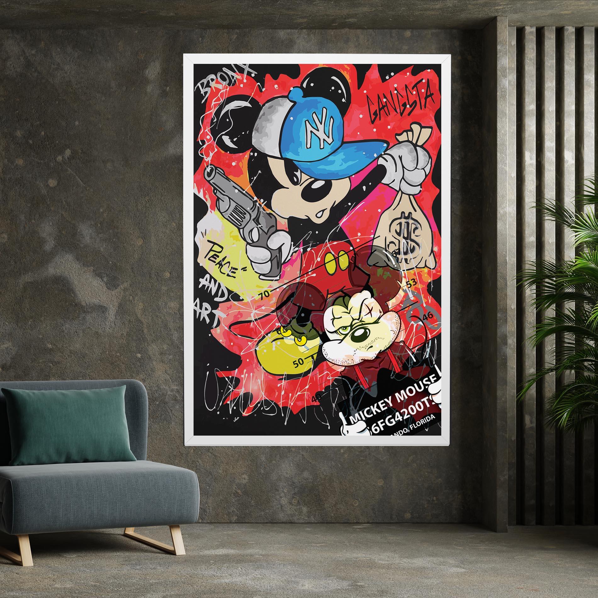 Картина на платно Gangsta Mickey mockup 7