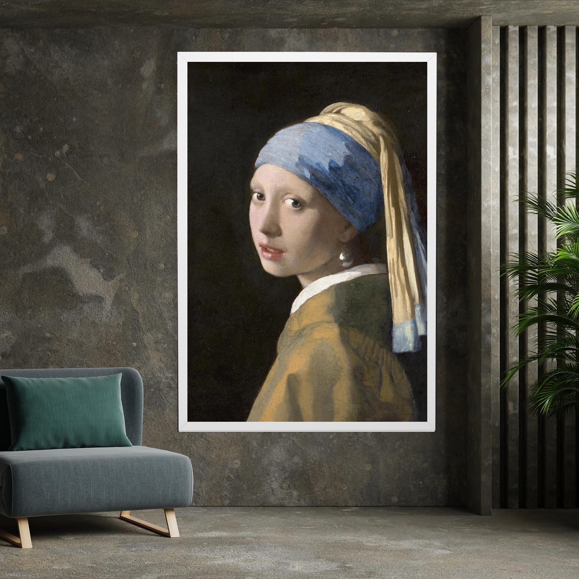 Картина на платно Girl With A Pearl mockup 7