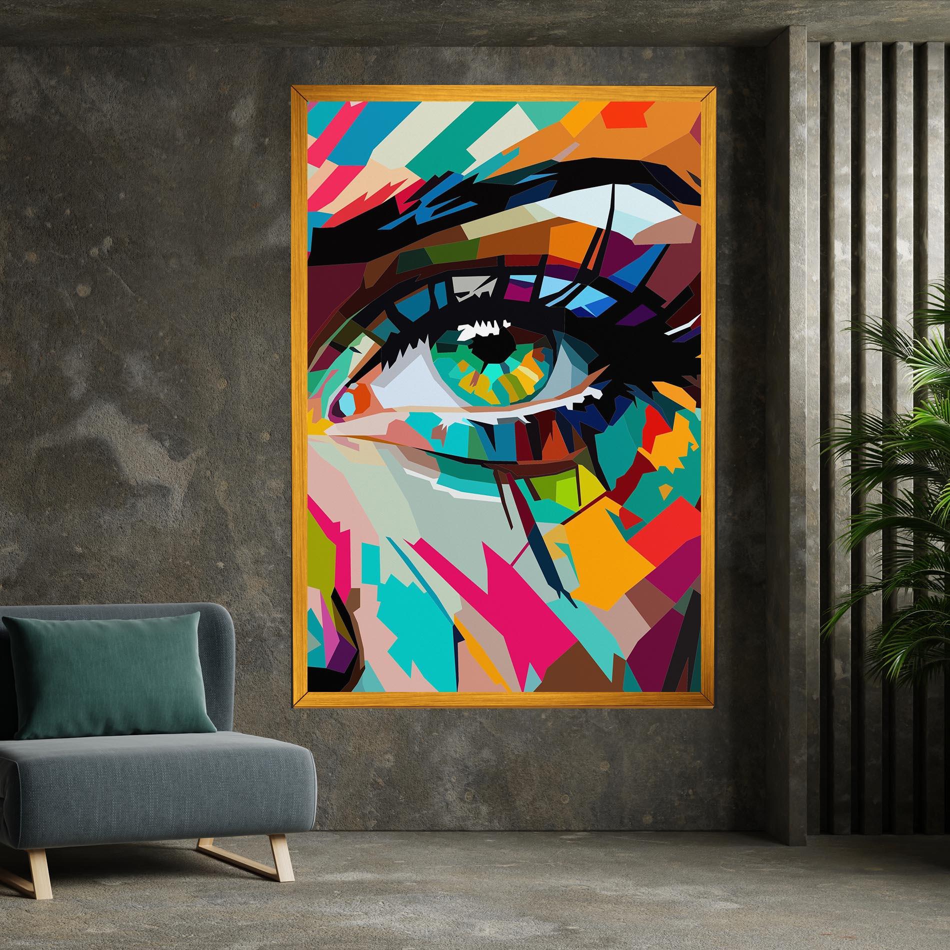 Картина на платно Colorful Eye mockup 7