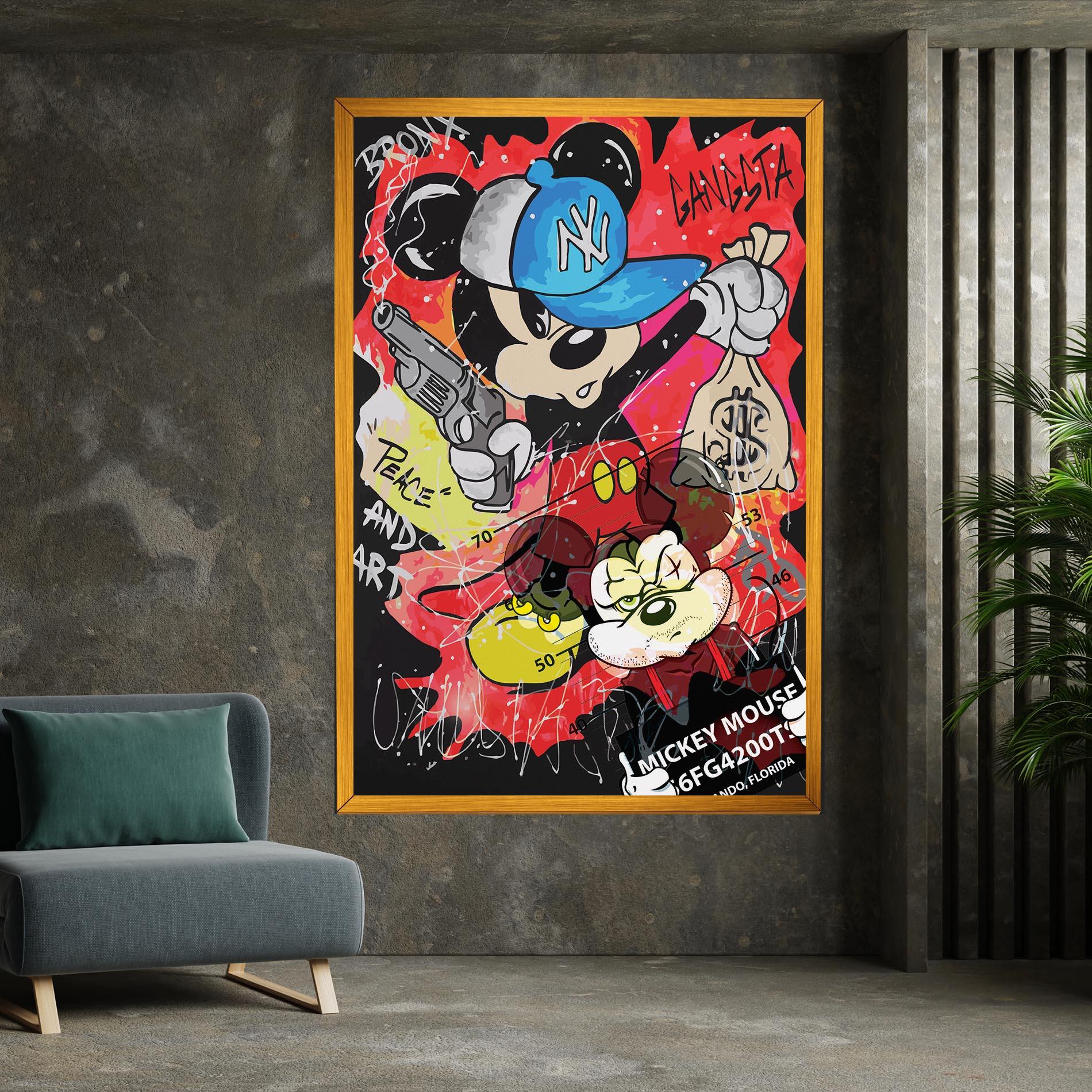 Картина на платно Gangsta Mickey mockup 7