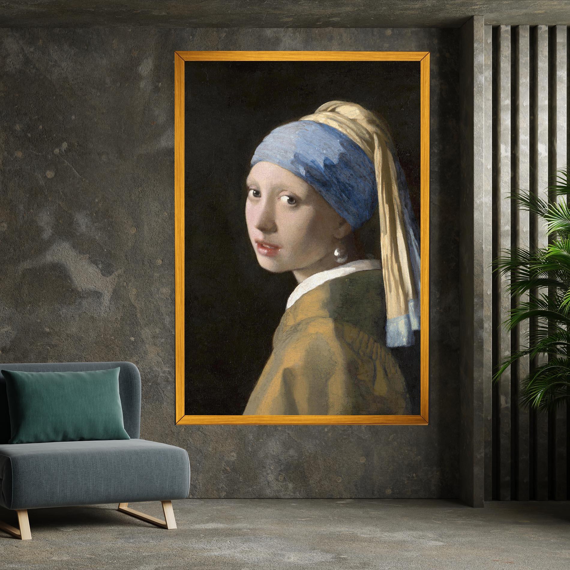 Картина на платно Girl With A Pearl mockup 7