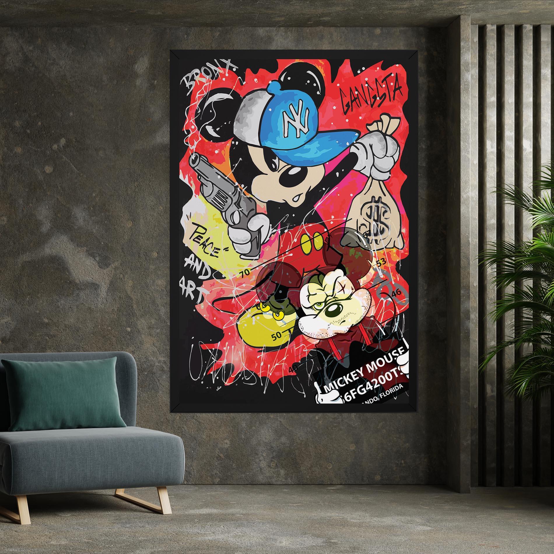 Картина на платно Gangsta Mickey mockup 7
