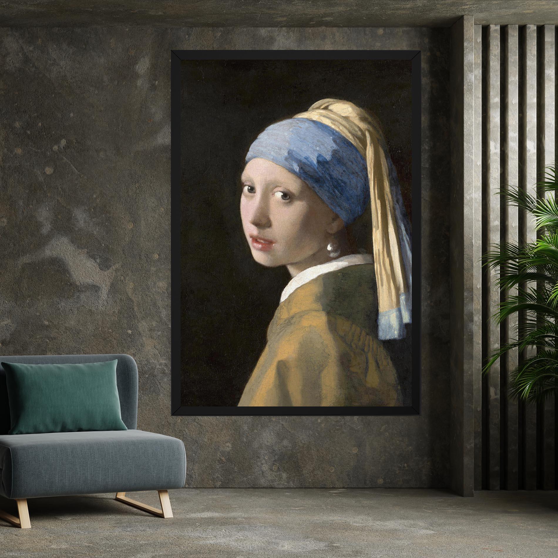 Картина на платно Girl With A Pearl mockup 7