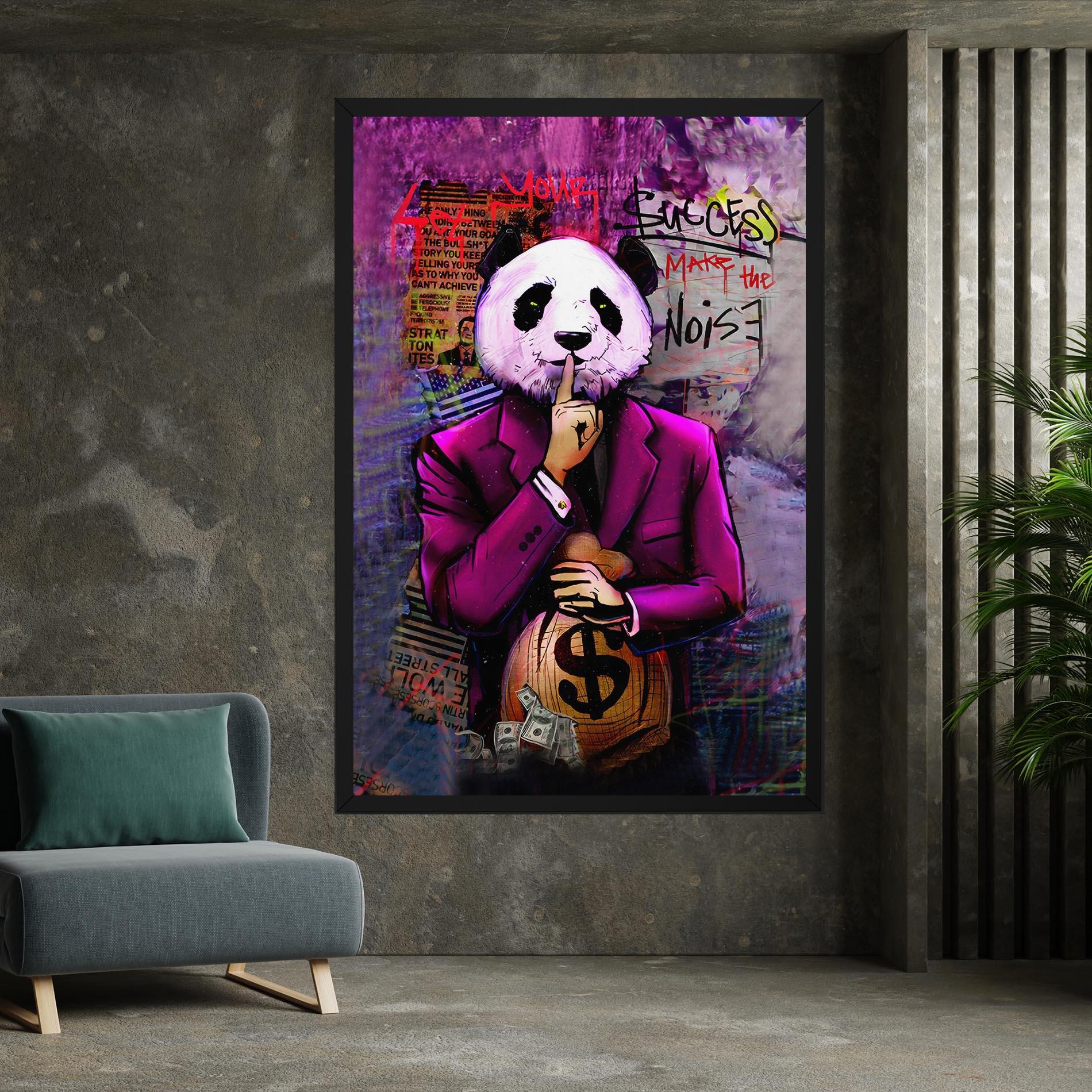 Картина на платно Silence Panda mockup 7