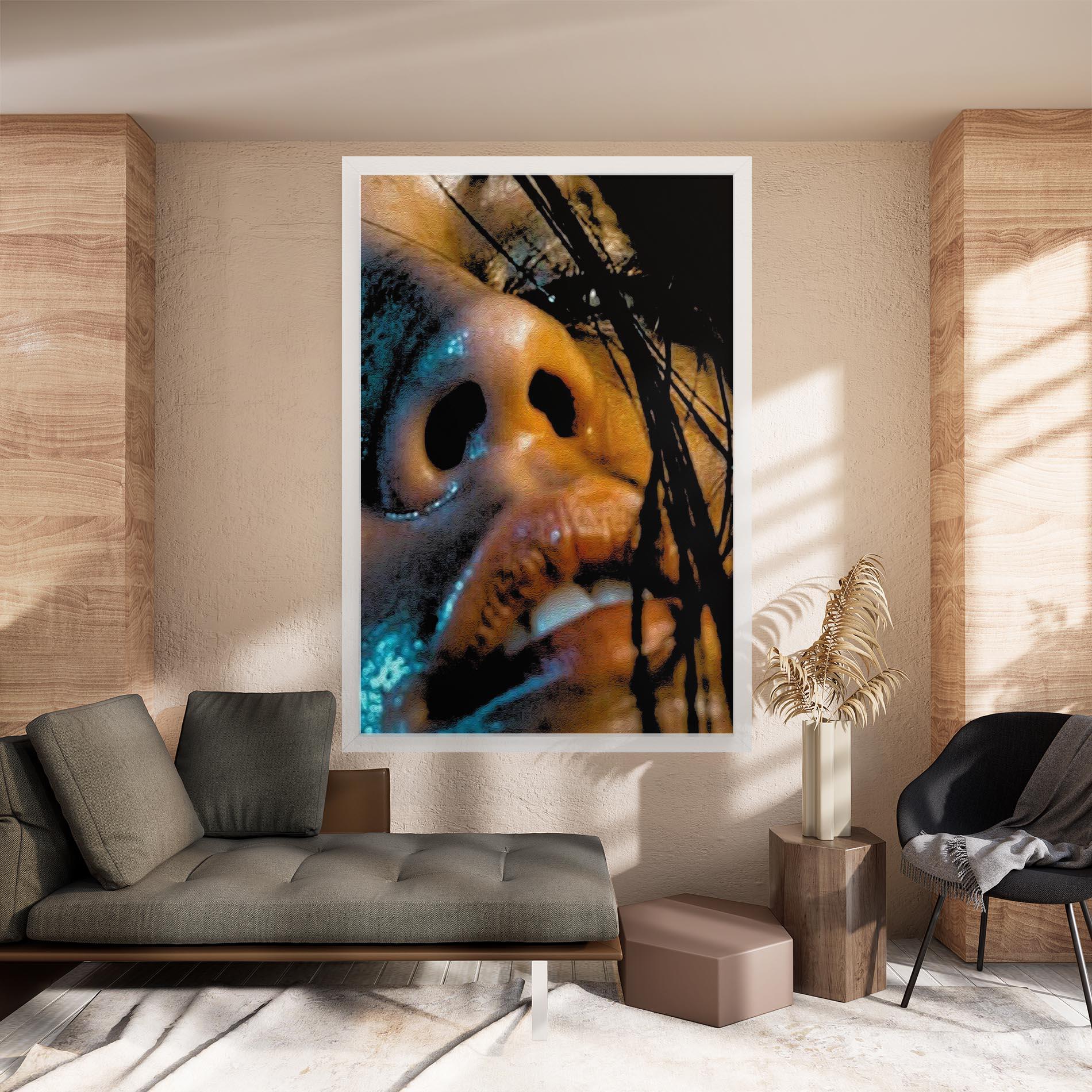 Картина на платно Blue Light Face mockup 8