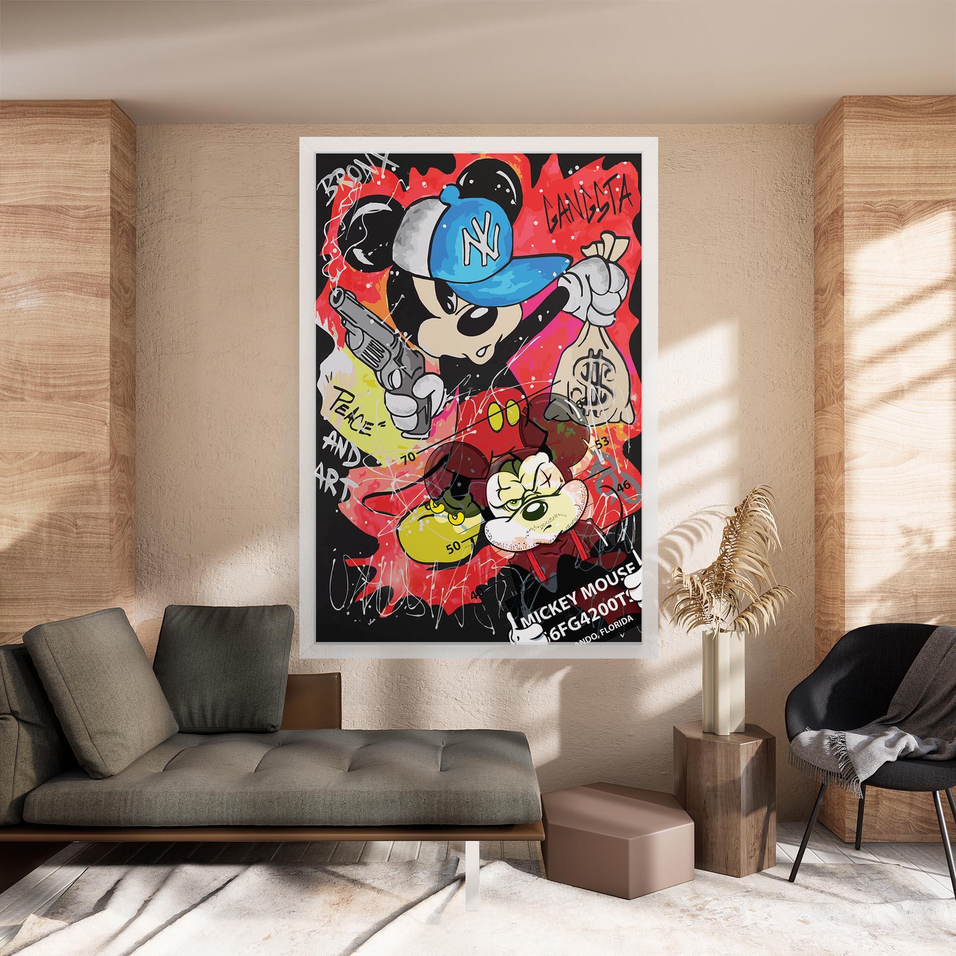 Картина на платно Gangsta Mickey mockup 8