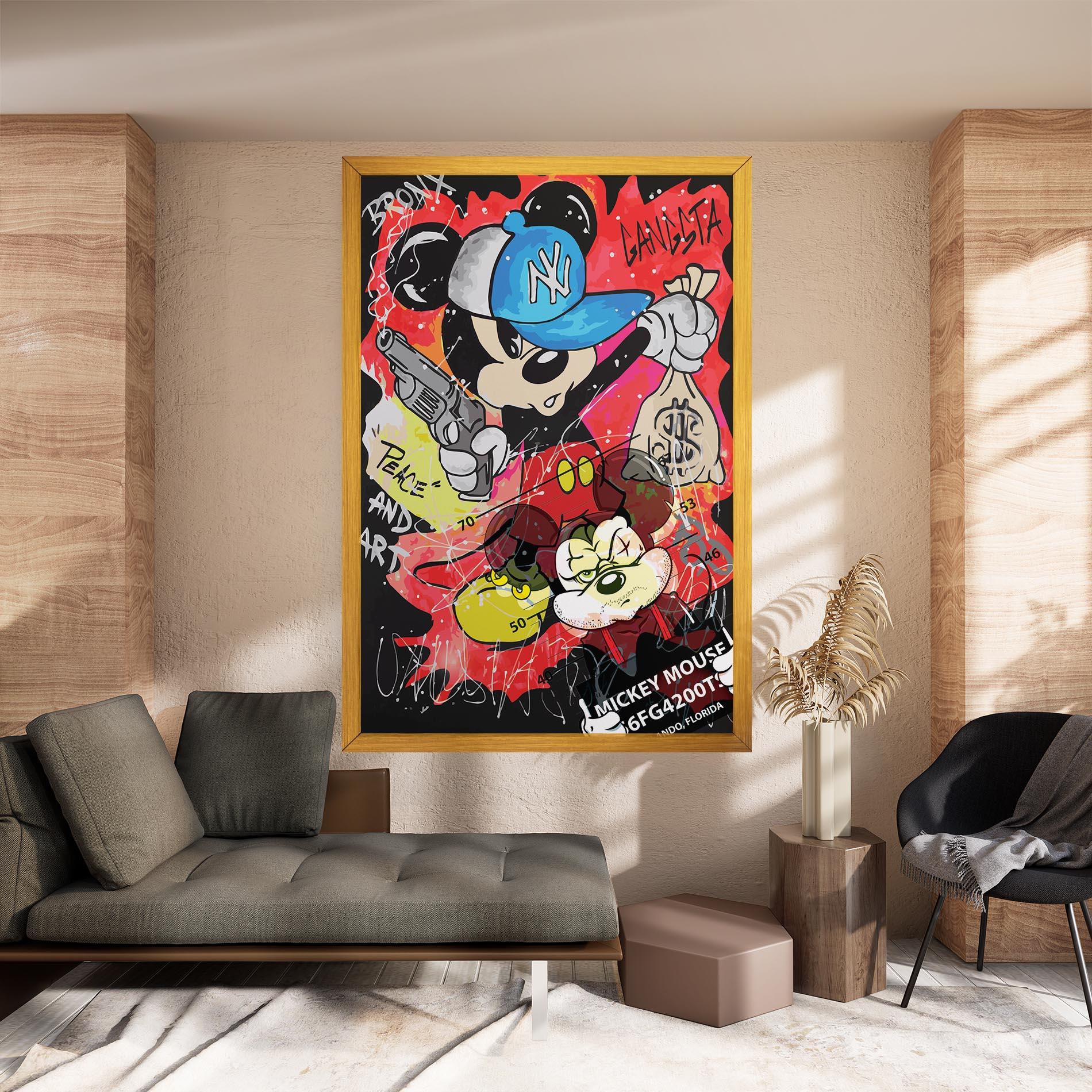 Картина на платно Gangsta Mickey mockup 8