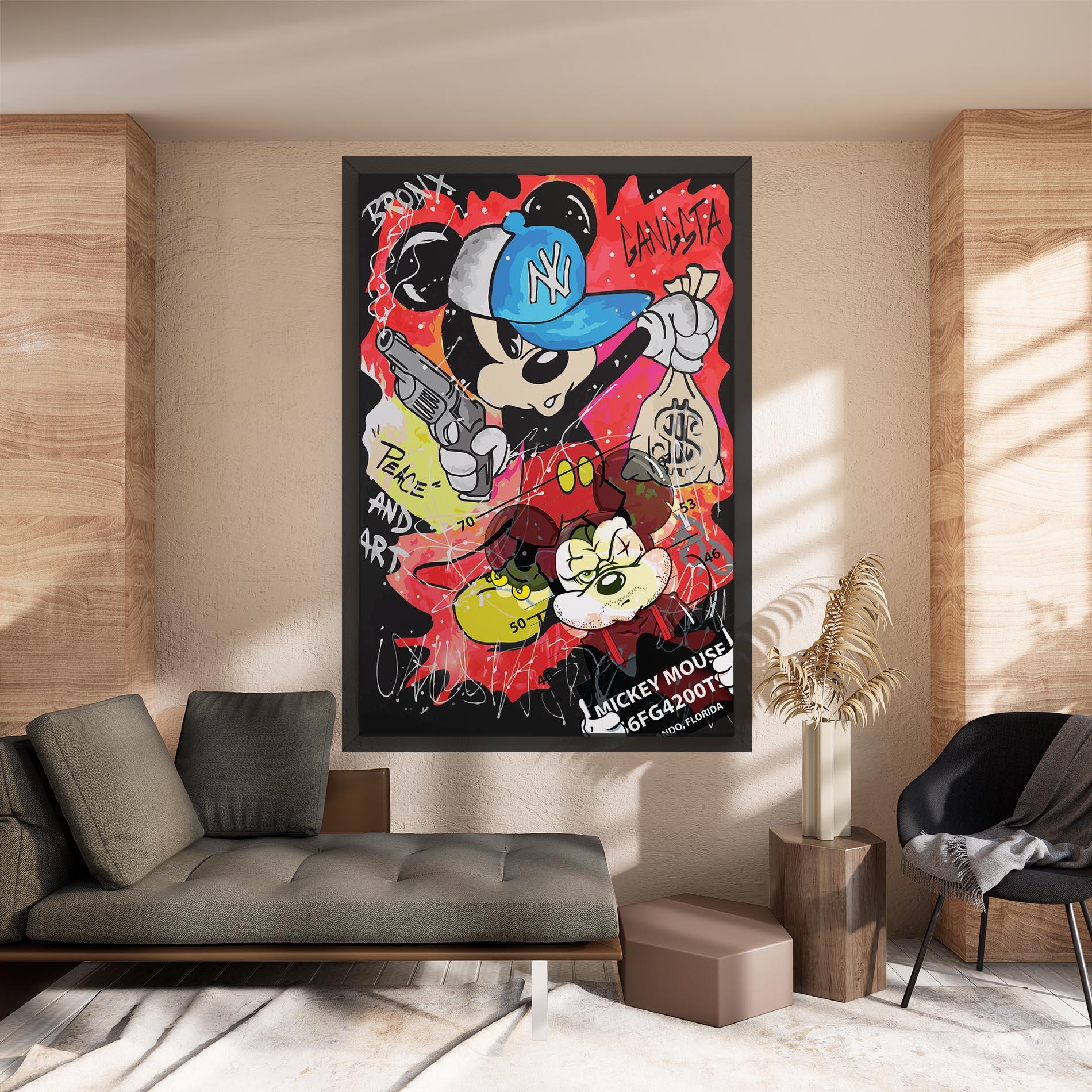 Картина на платно Gangsta Mickey mockup 8