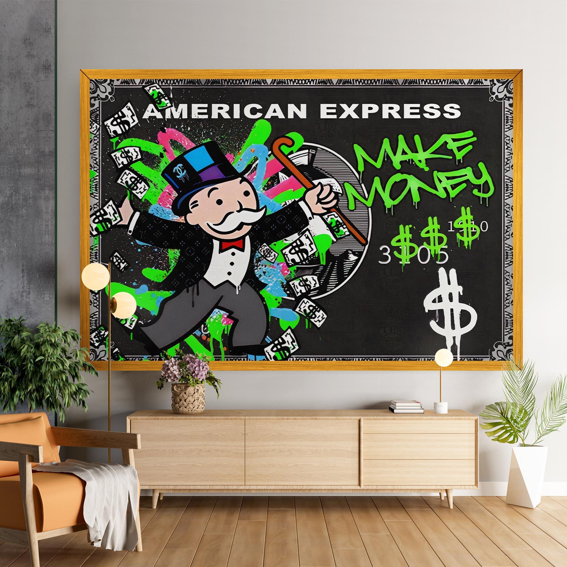 Картина на платно Make Money mockup 9