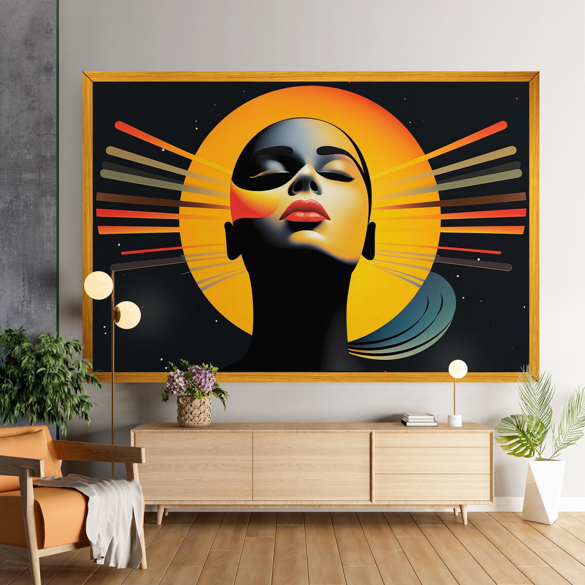 Картина на платно Synthetic Dreamy Profile mockup 9