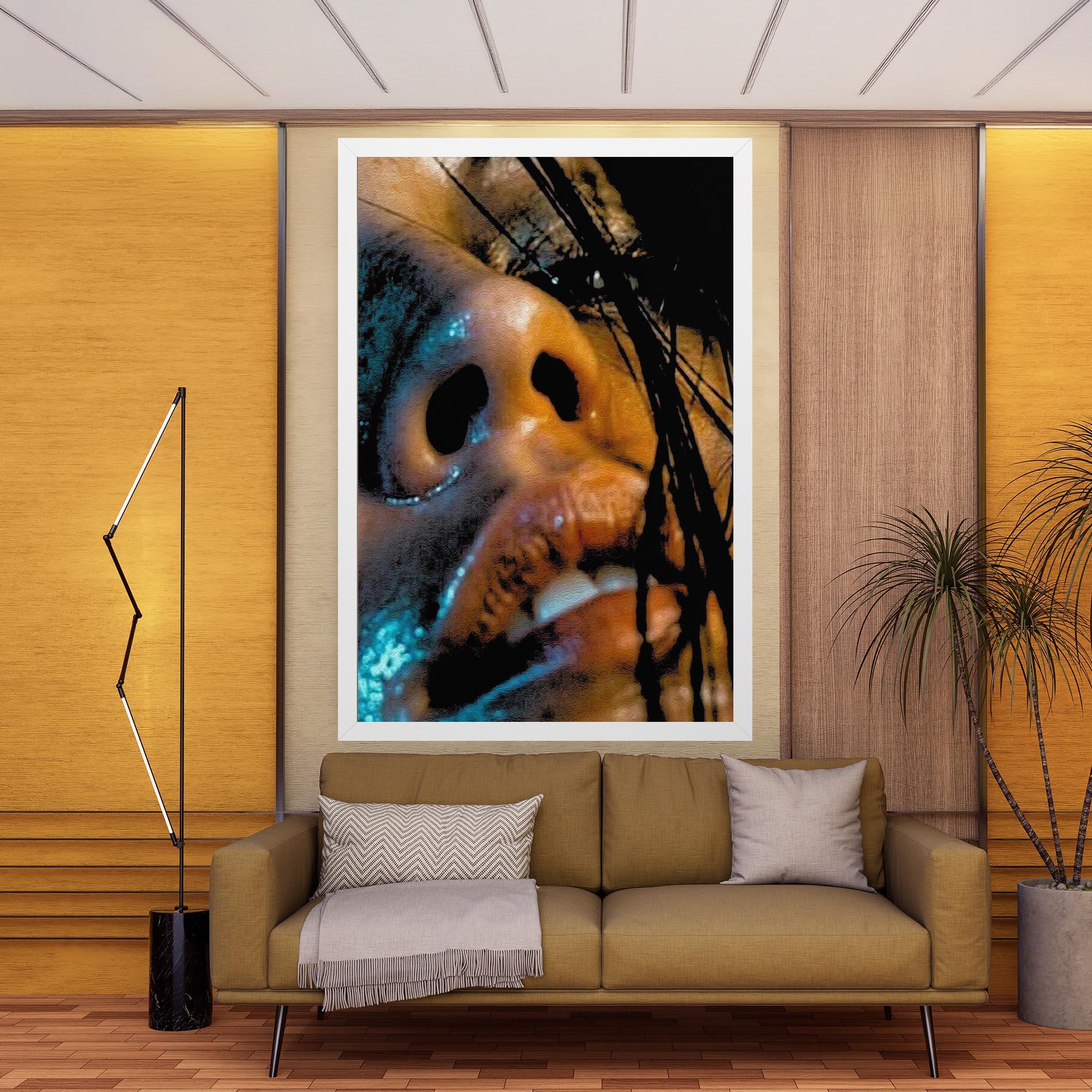 Картина на платно Blue Light Face mockup 9