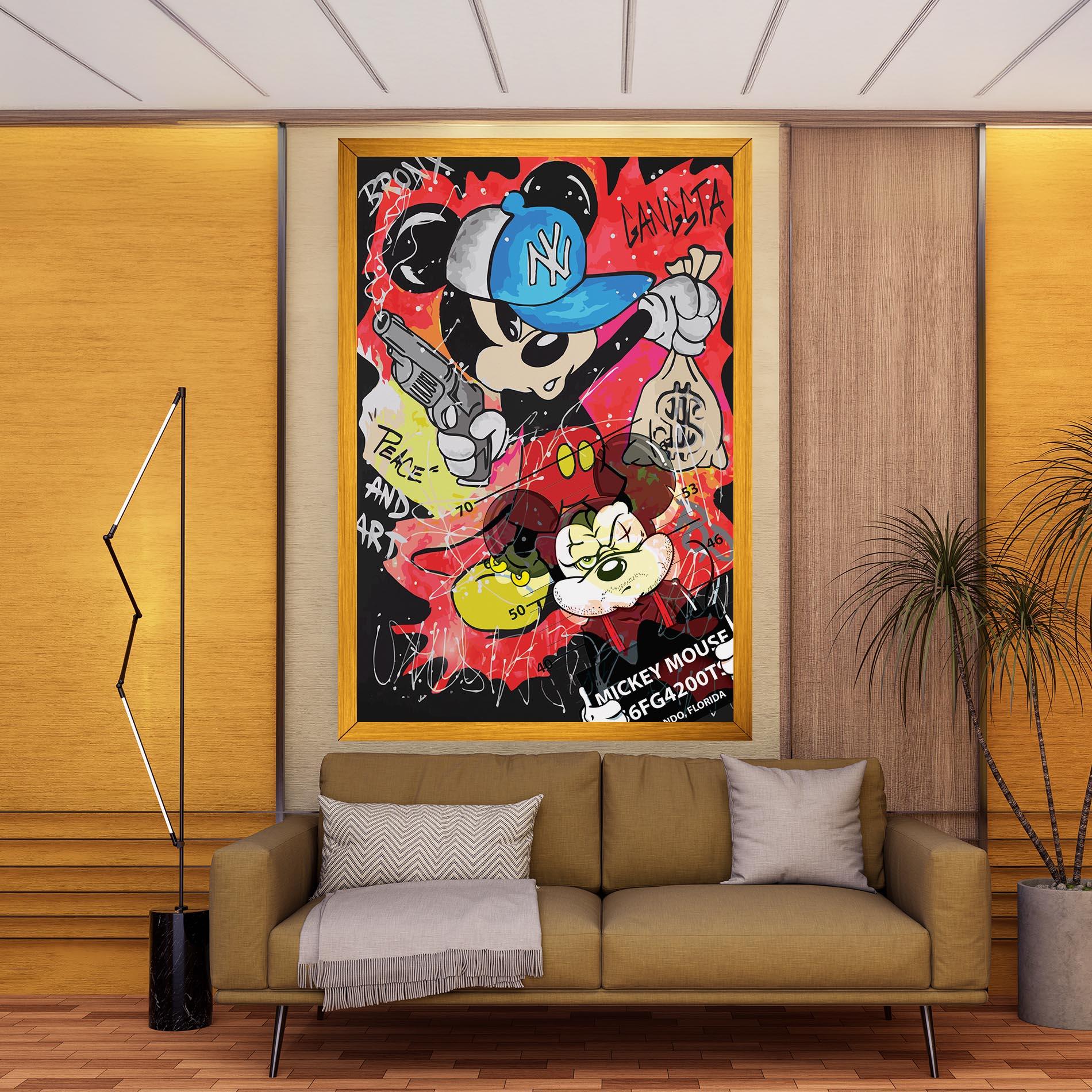 Картина на платно Gangsta Mickey mockup 9