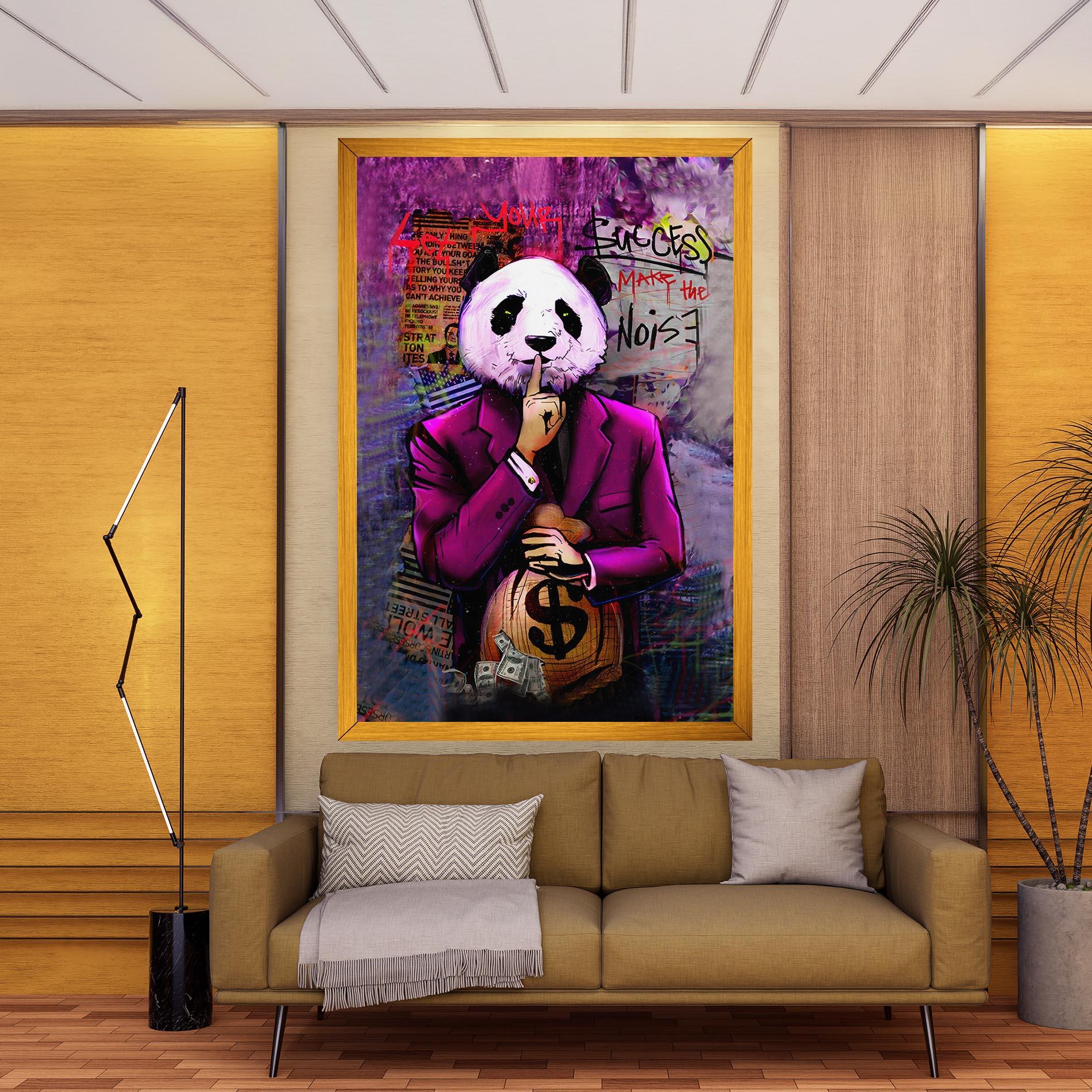 Картина на платно Silence Panda mockup 9